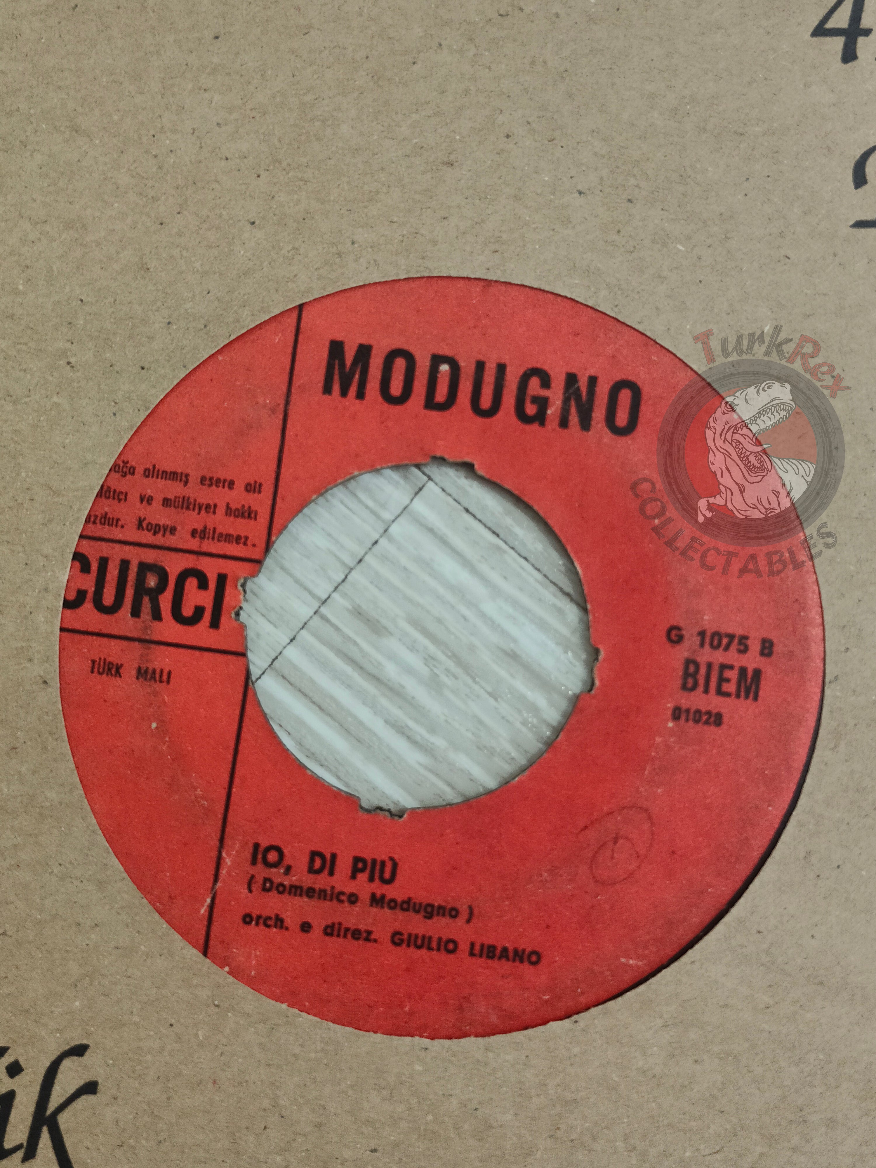 Domenico Modugno – Dio, Come Ti Amo 7" Turkish Pressing Vinyl Turkey Edition Sanremo