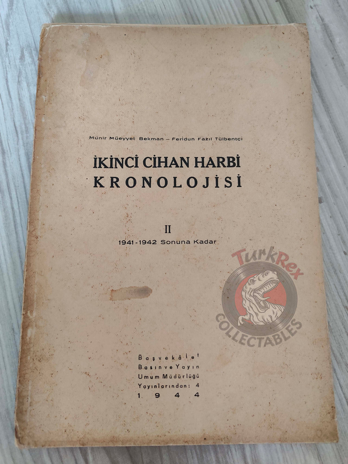 Chronology of the Second World War Vol 2 1944 Turkish Book Turkey WW2
