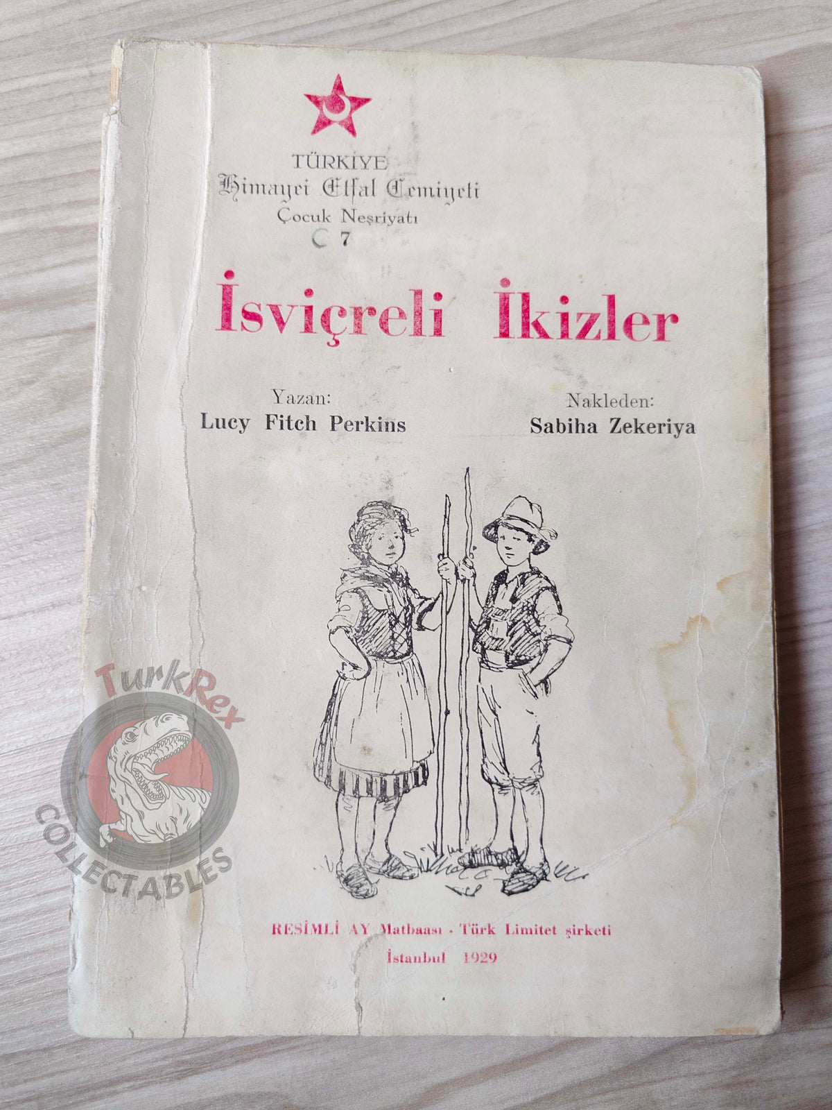 Lucy Fitch Perkins – The Swiss Twins 1929 Turkish Book Turkey Illustrated