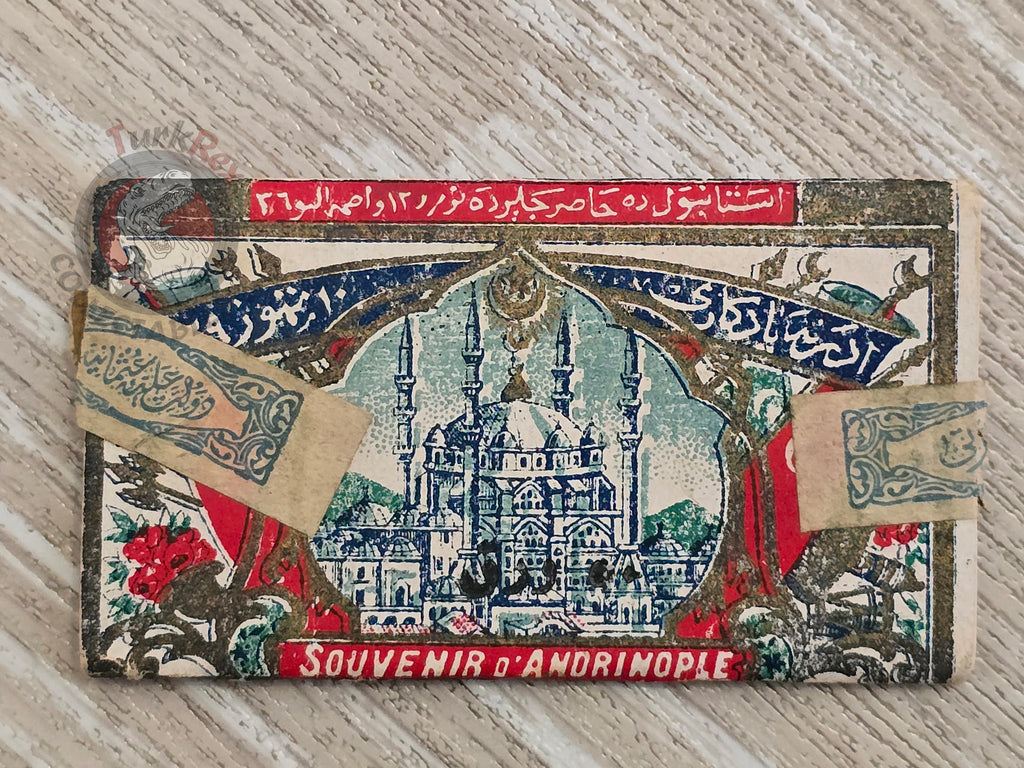 Ottoman Souvenir Cigarette Papers Souvenir d’Andrinople Edirne Selimiye Mosque Balkan War