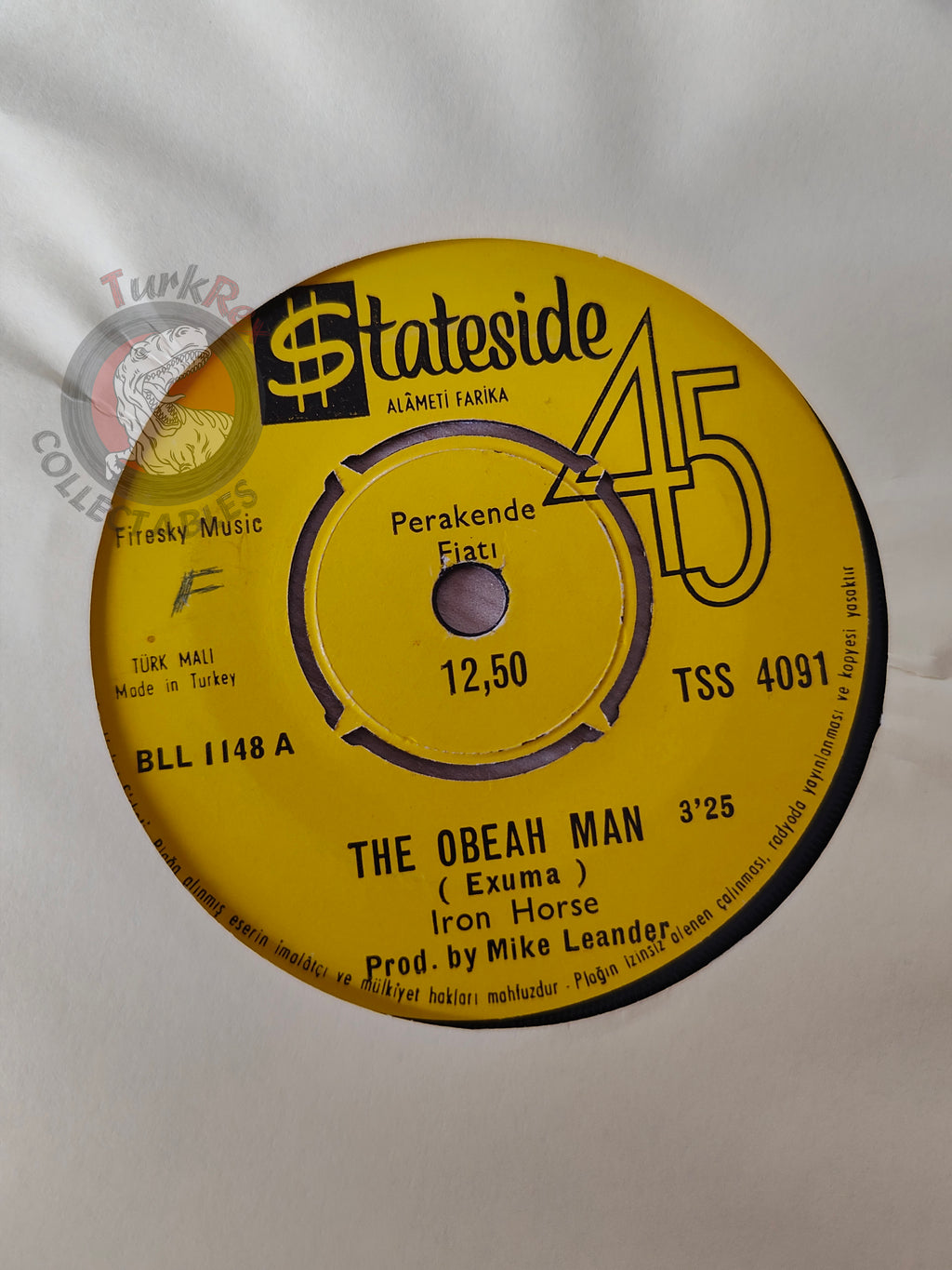 Iron Horse – The Obeah Man 7" Turkish Pressing Vinyl Turkey Edition