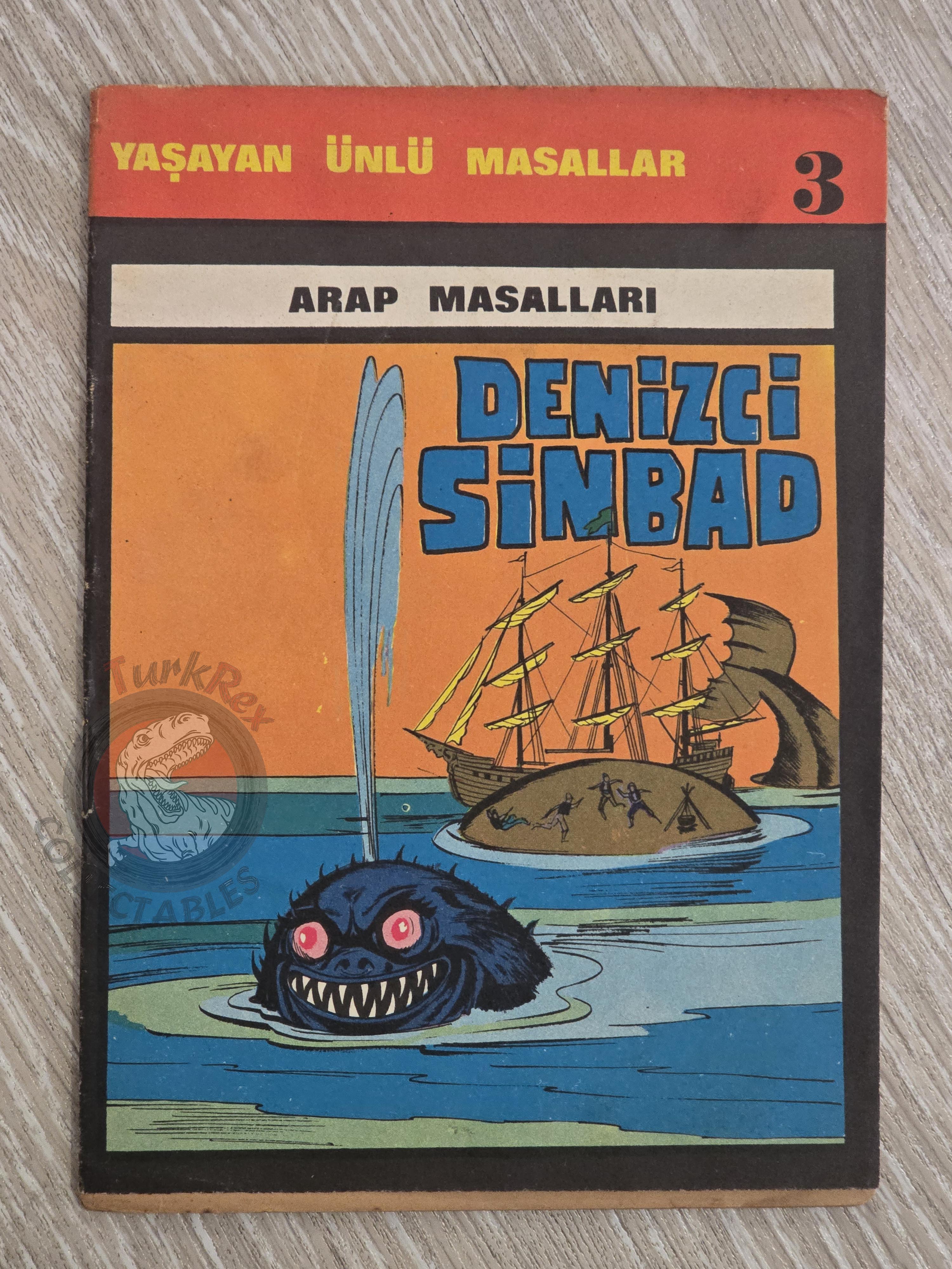 Sinbad the Sailor 1977 Turkish Book Turkey 1001 Nights Illustrated