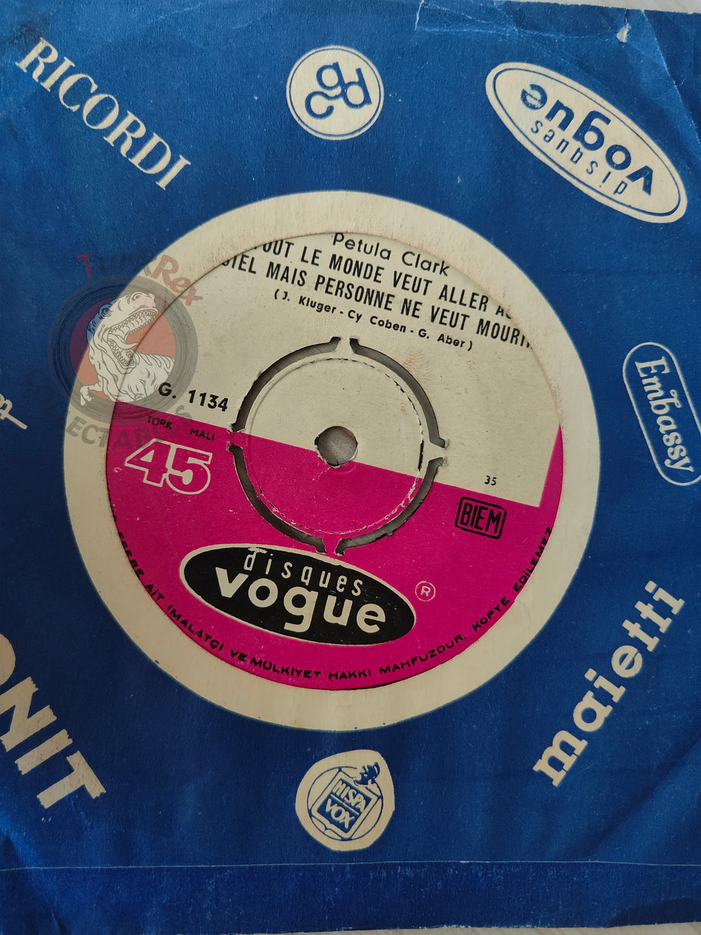 Petula Clark – Plastic Rose 7" Turkish Pressing Vinyl Turkey Edition