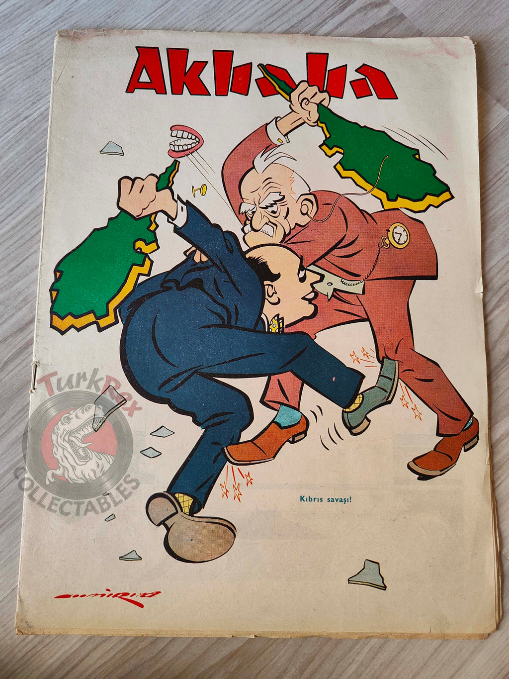 Akbaba 1966 The Cyprus War Turkish Magazine Turkey Greece Georgios Papandreou Gulliver's Travels