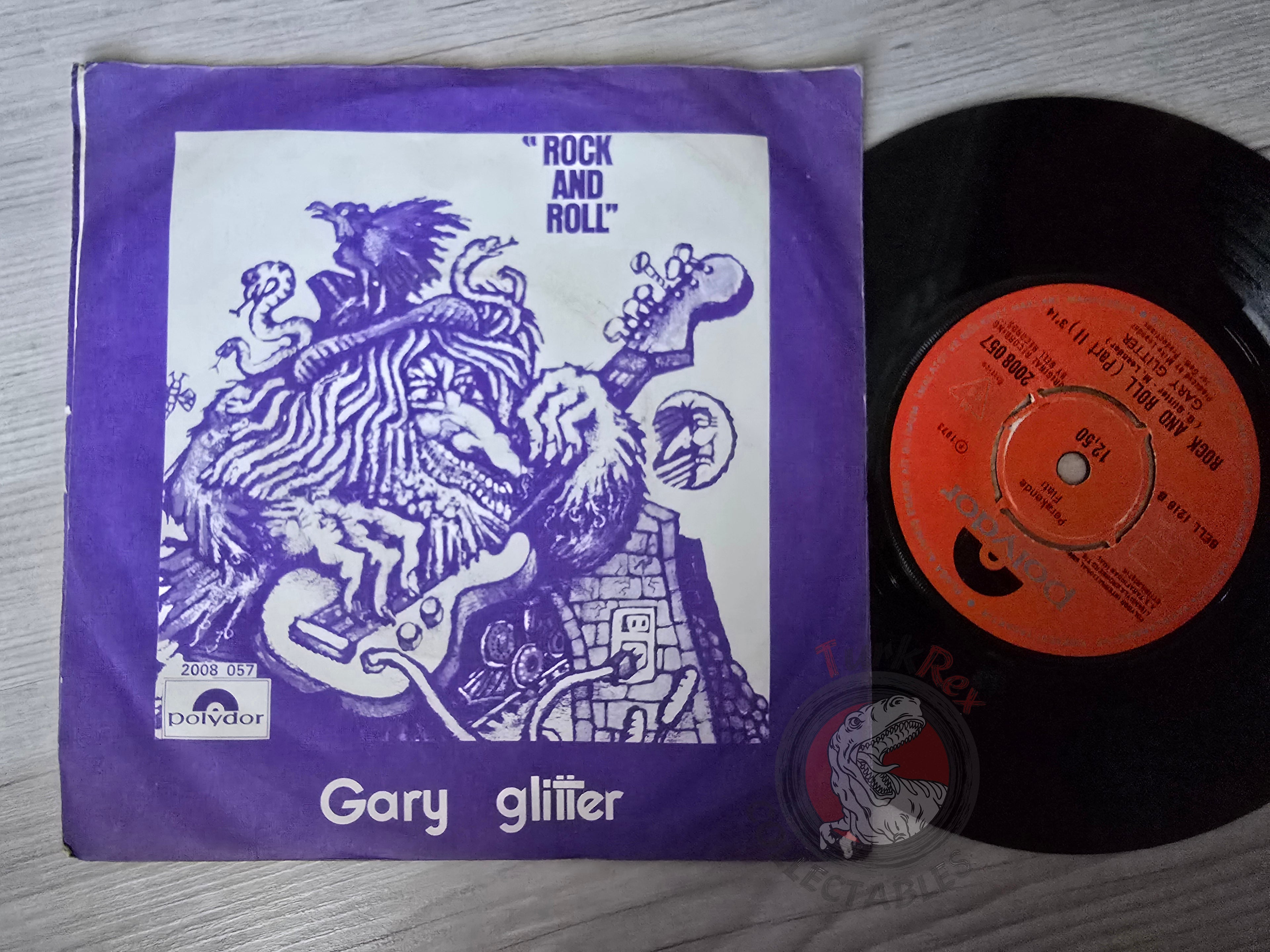 Gary Glitter – Rock And Roll 7" Turkish Pressing Vinyl Turkey Edition