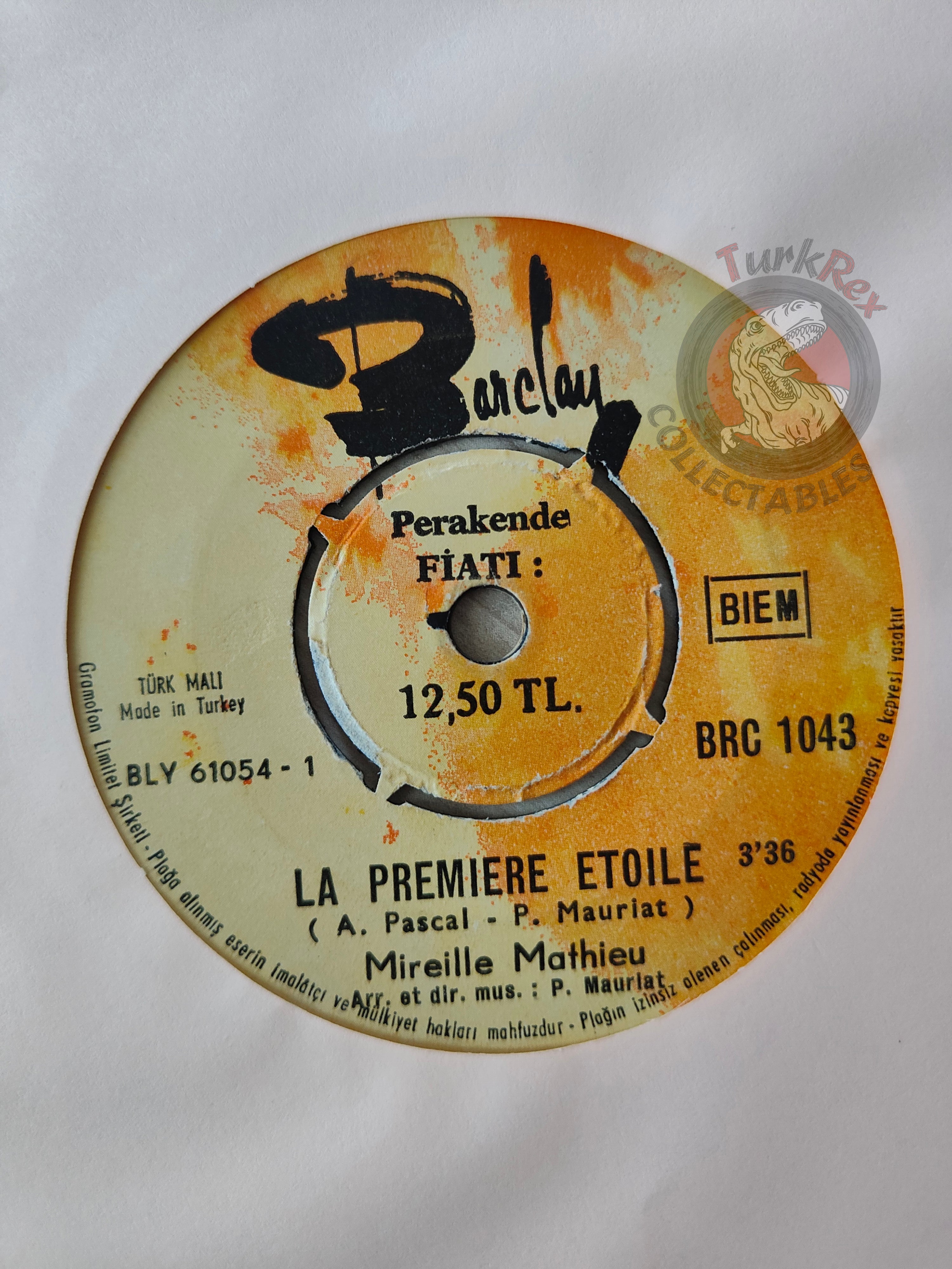 Mireille Mathieu – Tu M'as Donne La Vie 7" Turkish Pressing Vinyl Turkey Edition