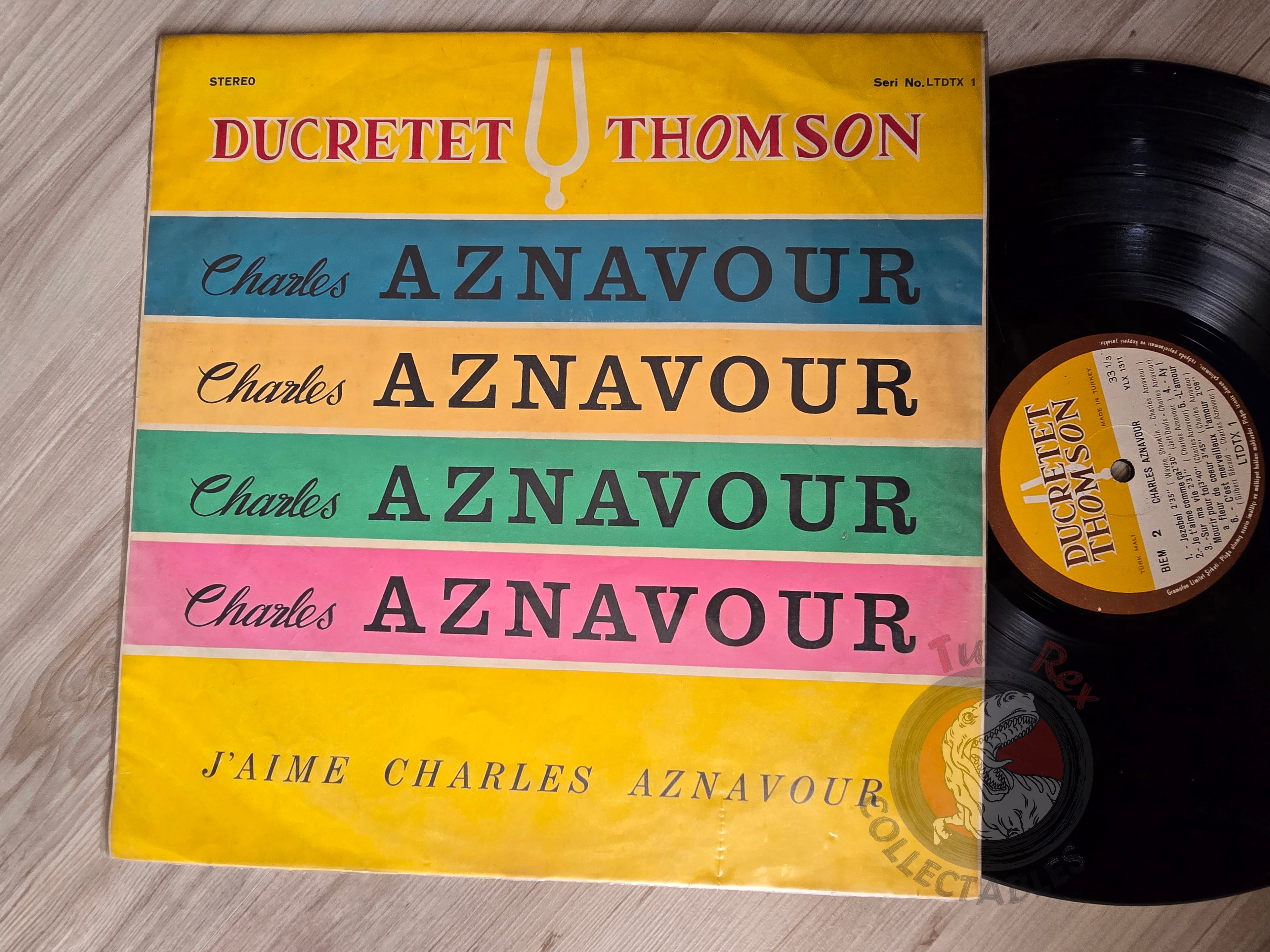 Charles Aznavour – J'aime Charles Aznavour Turkish Pressing Vinyl Turkey Edition
