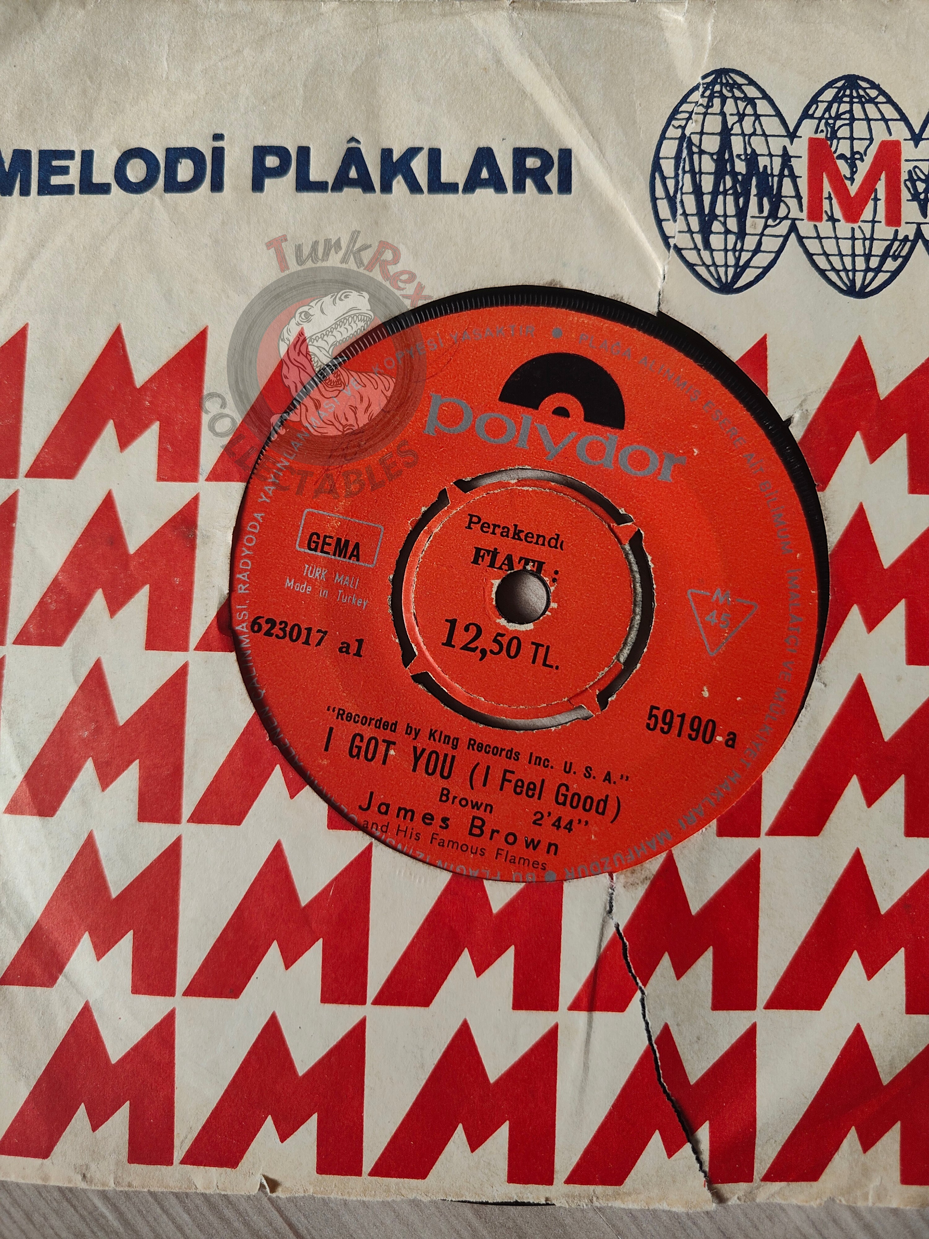 James Brown – I Got You (I Feel Good) 7" Turkish Pressing Vinyl Turkey Edition