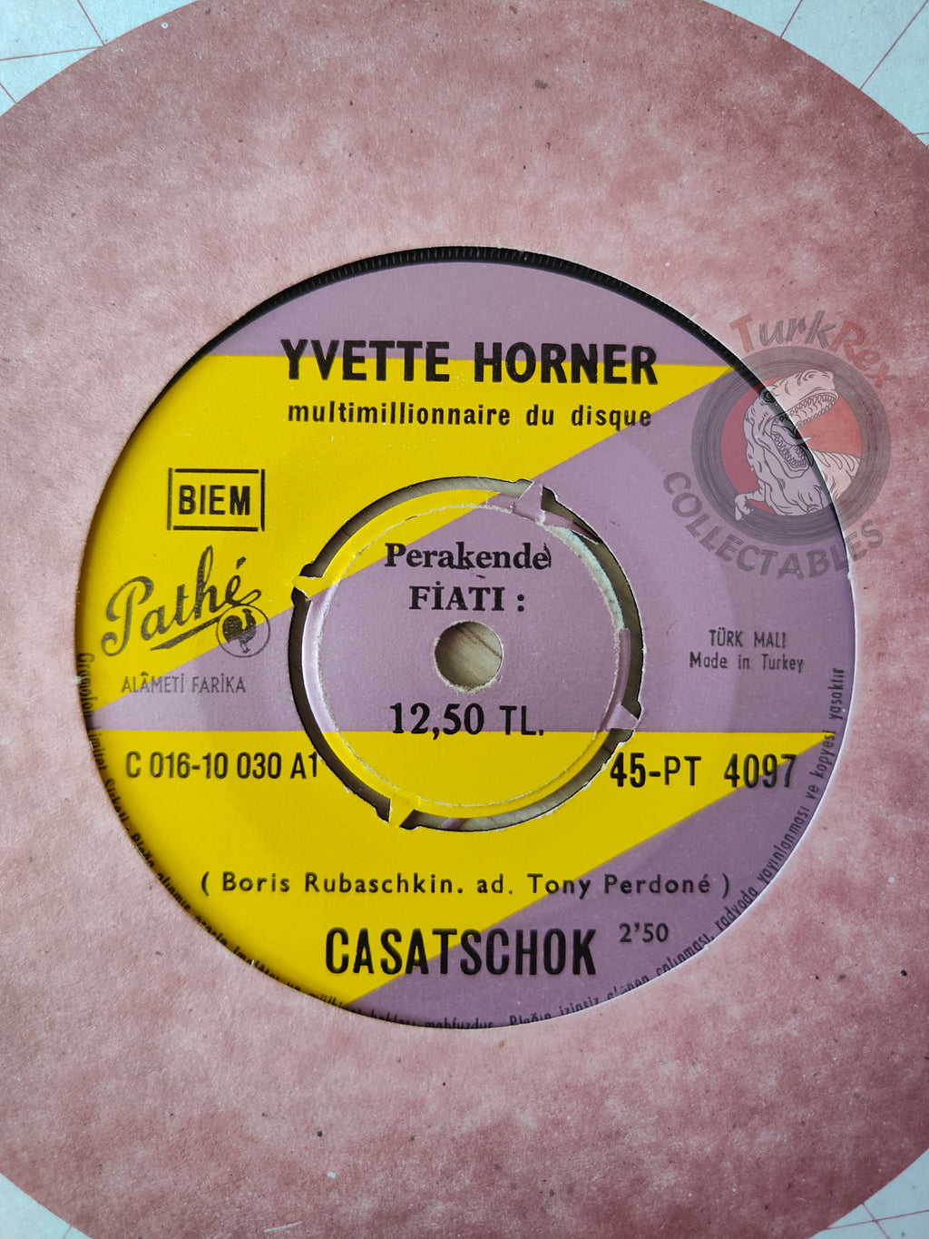 Yvette Horner  – Casatschok 7" Turkish Pressing Vinyl Turkey Edition