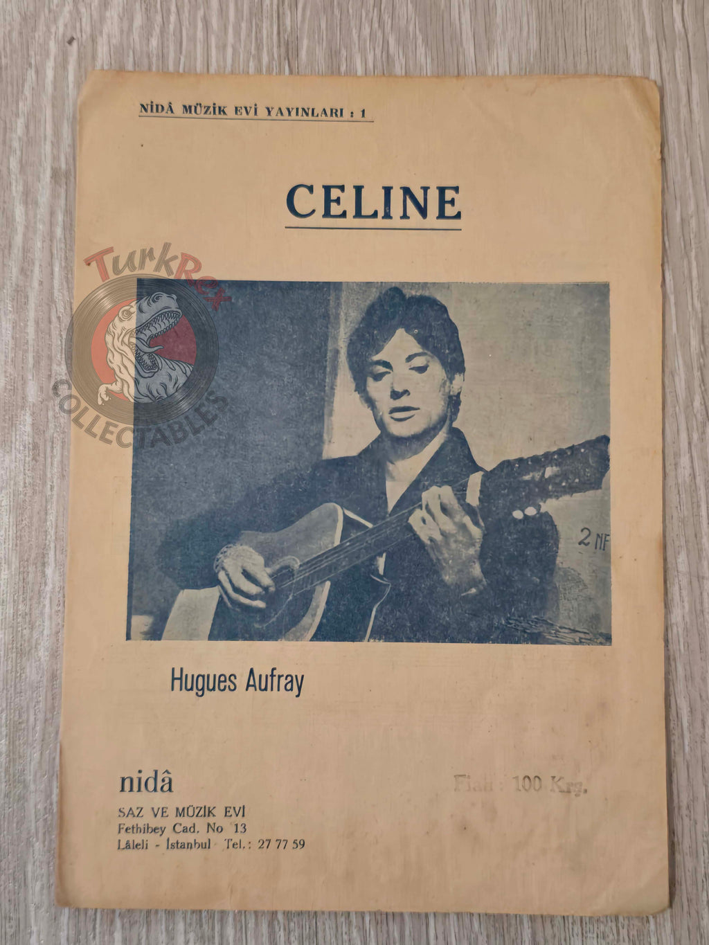 Hugues Aufray – Céline Turkish Vintage Musical Notes Sheet Turkey