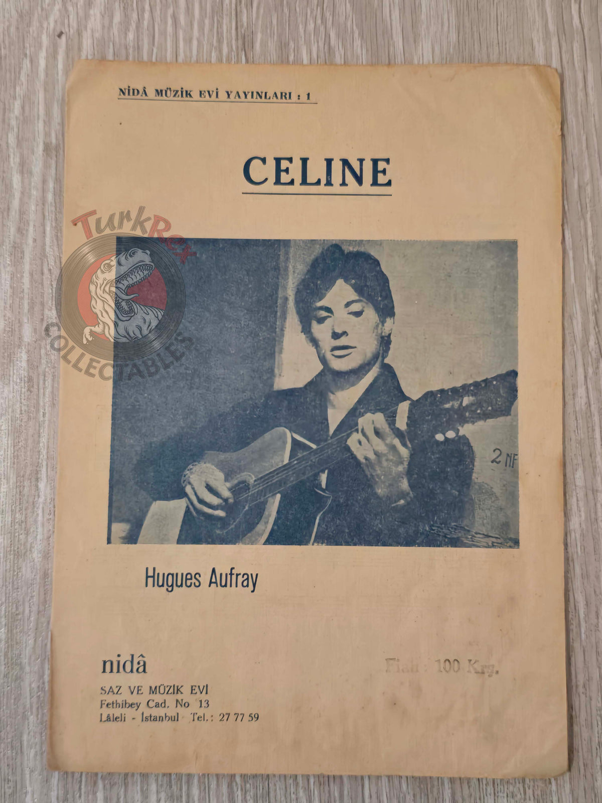 Hugues Aufray – Céline Turkish Vintage Musical Notes Sheet Turkey