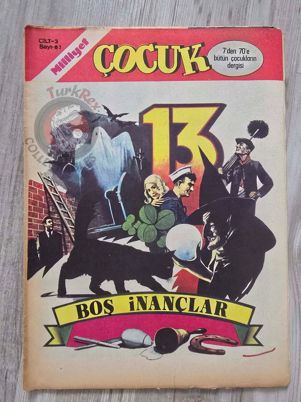 Milliyet Çocuk #67 1974 Turkish Comic Mag Turkey Lucky Luke Michel Vaillant