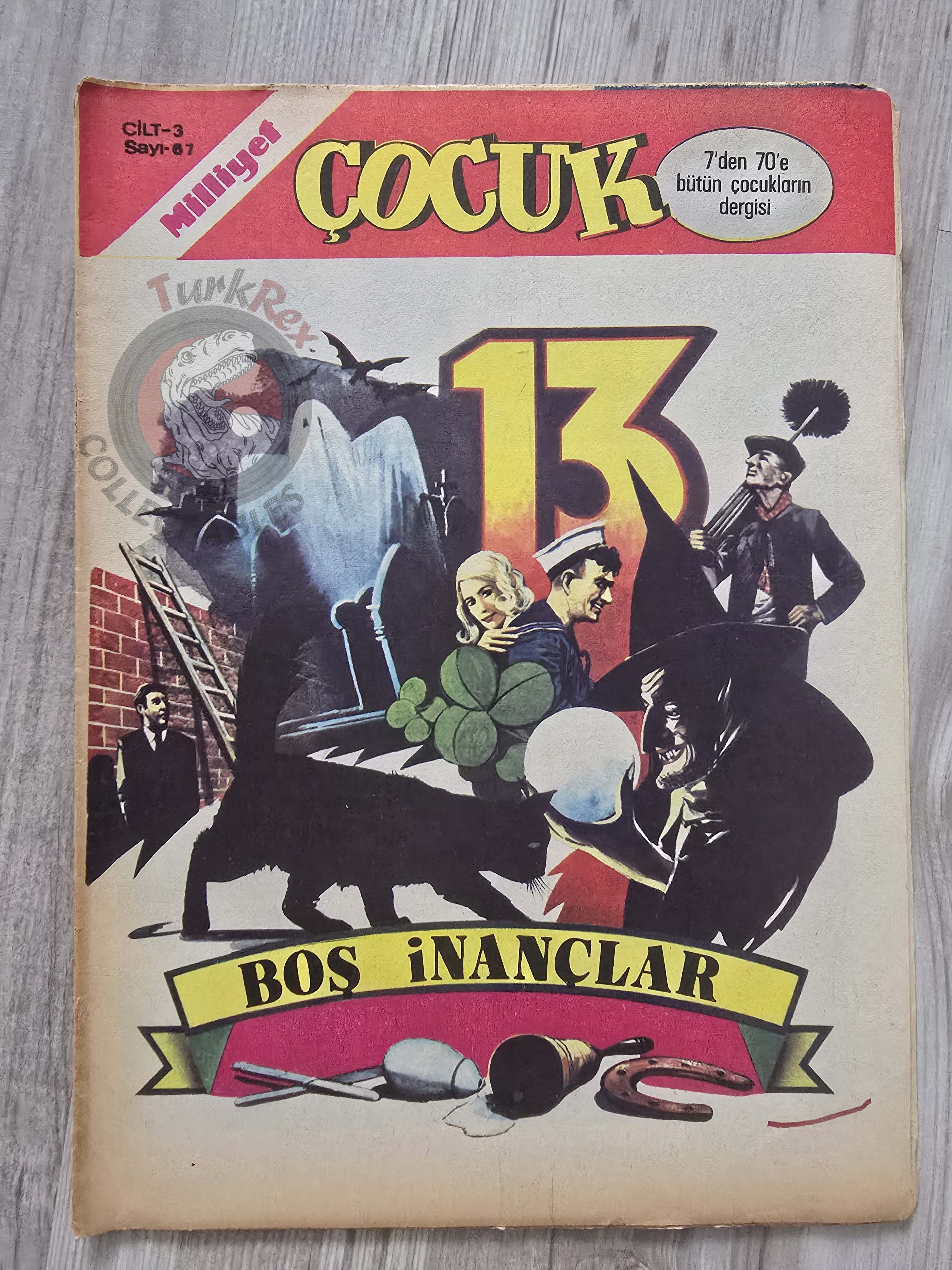 Milliyet Çocuk #67 1974 Turkish Comic Mag Turkey Lucky Luke Michel Vaillant