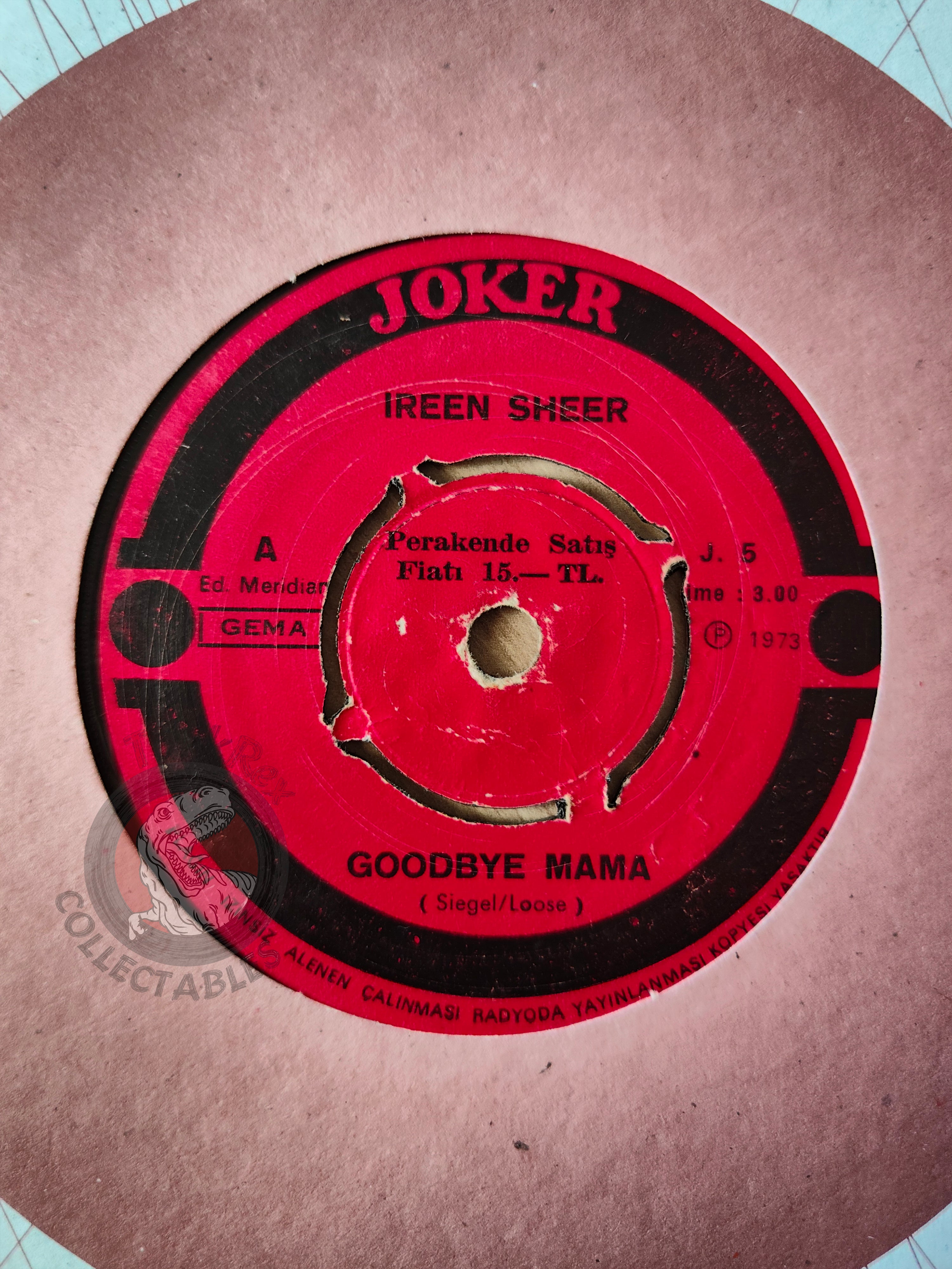 Sherries & Ireen Sheer – Goodbye Mama 7" Turkish Pressing Vinyl Turkey Edition 1