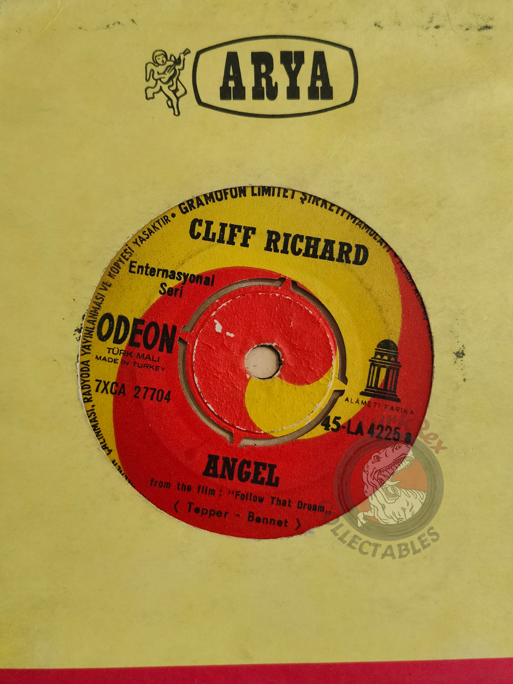 Cliff Richard  – Angel / Razzle Dazzle 7" Turkish Pressing Vinyl Turkey Edition