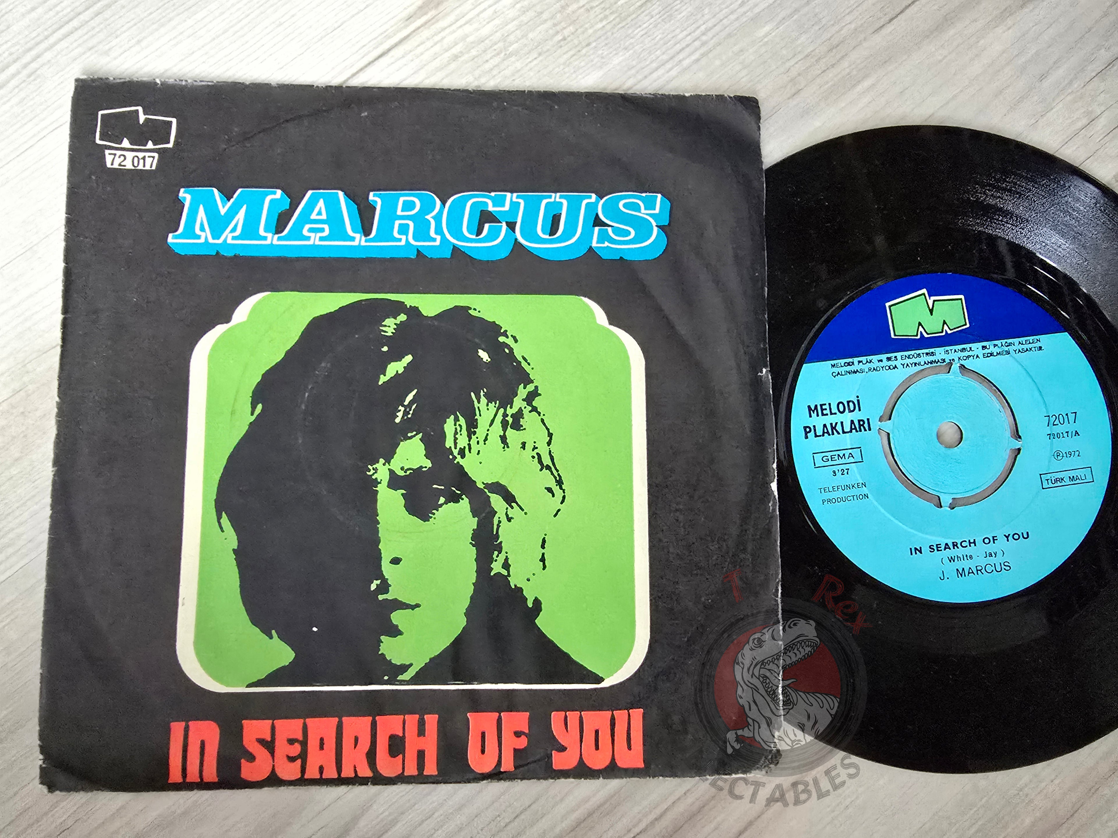 J. Marcus – In Search Of You 7" Turkish Pressing Vinyl Turkey Edition Promo