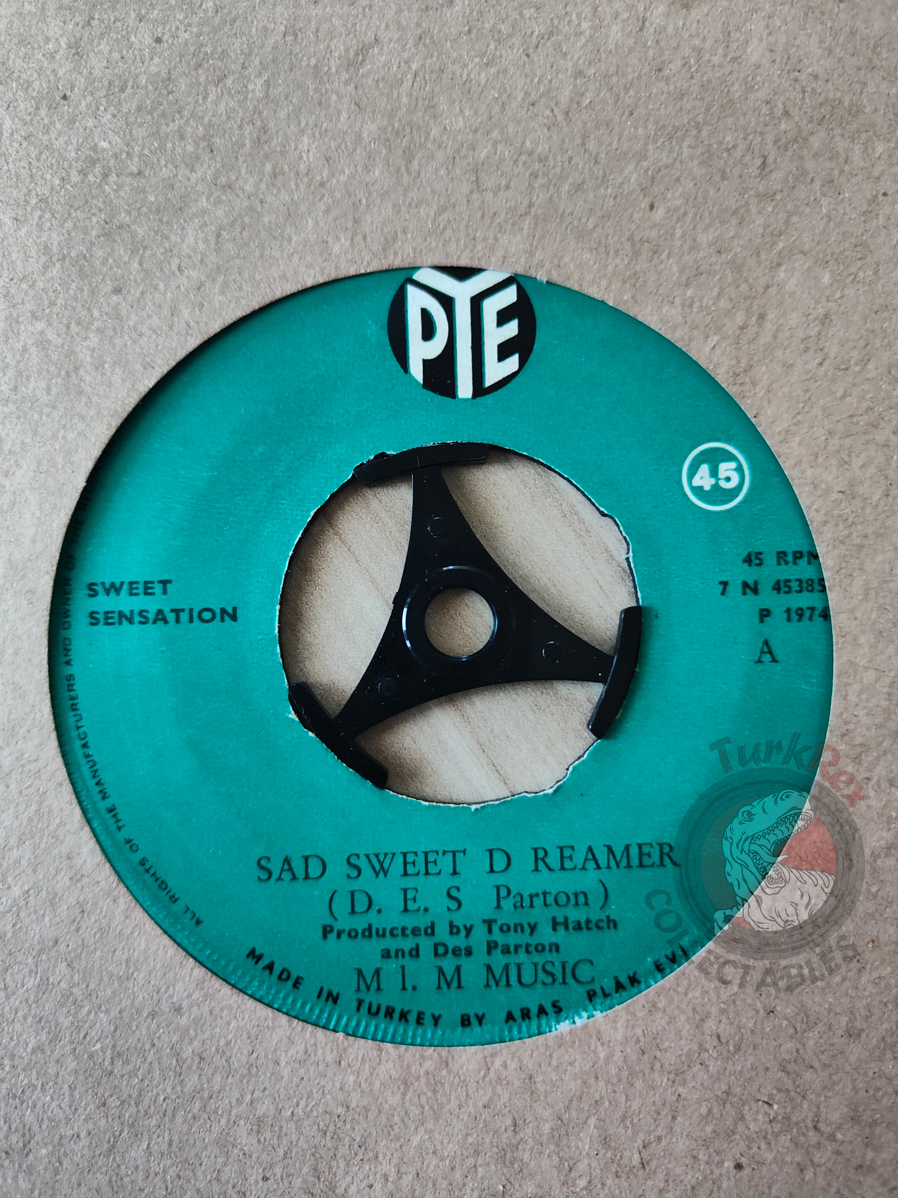Sweet Sensation – Sad Sweet Dreamer 7" Turkish Pressing Vinyl Turkey Edition