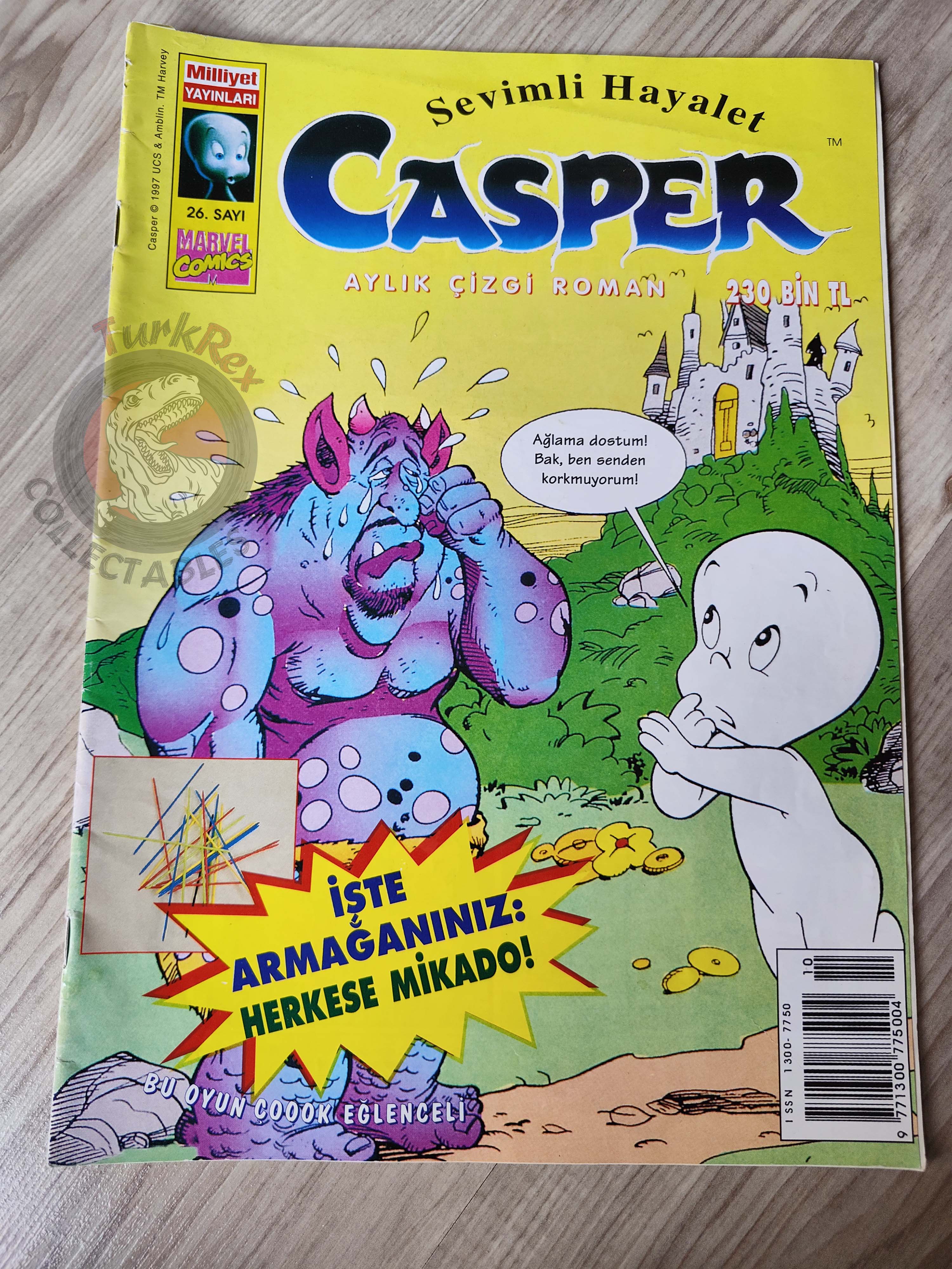 Casper the Friendly Ghost Magazine – Issue #26 1997 Turkish Comic Turkey
