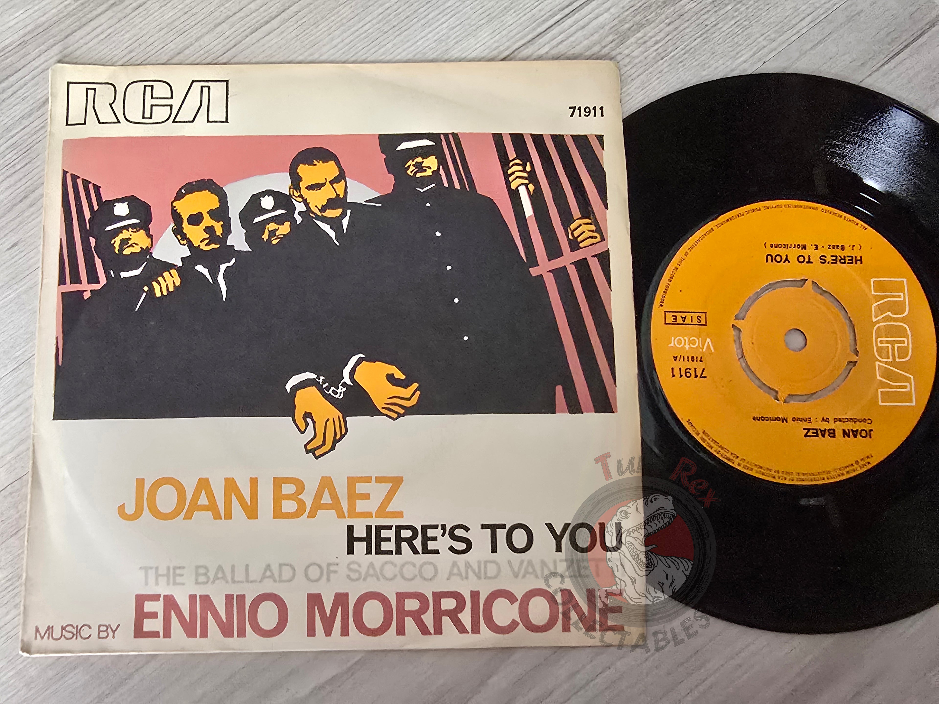 Joan Baez - Ennio Morricone – Here's To You  7" Turkish Pressing Vinyl Turkey Edition