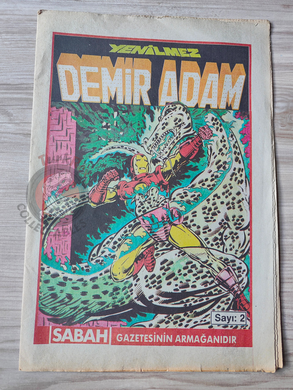 Iron Man #2 Demir Adam 1989 Turkish Comic Turkey #129 #130 Newspaper Giveaway