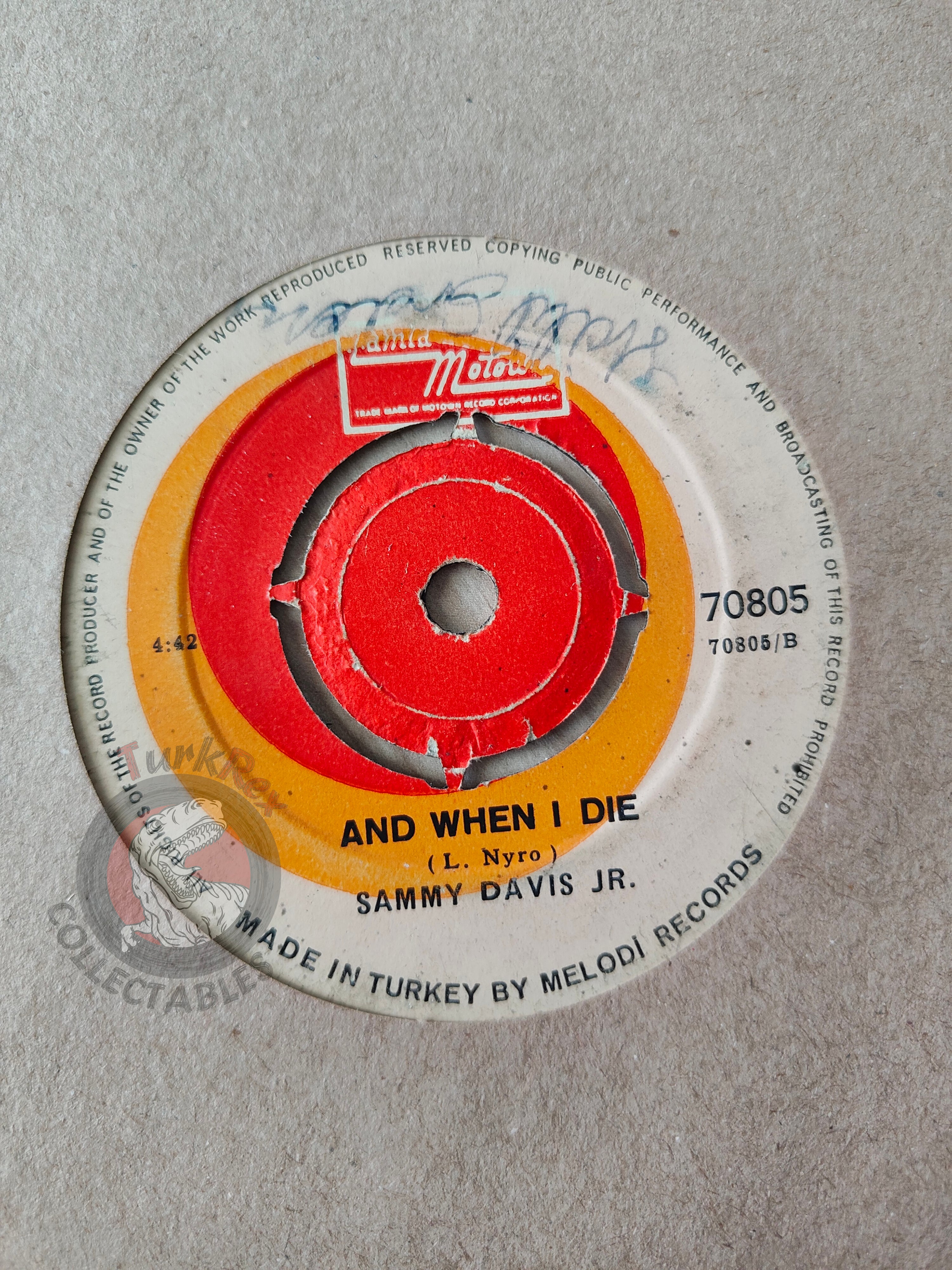 Sammy Davis Jr. – You've Made Me So Very Happy 7" Turkish Pressing Vinyl Turkey Edition