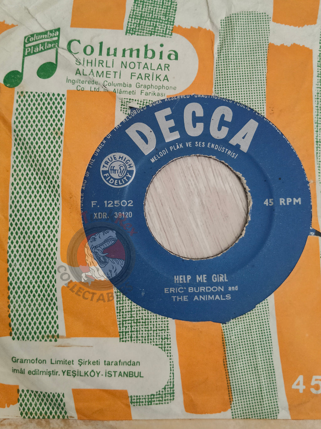 Eric Burdon & The Animals – See See Rider 7" Turkish Pressing Vinyl Turkey Edition 2