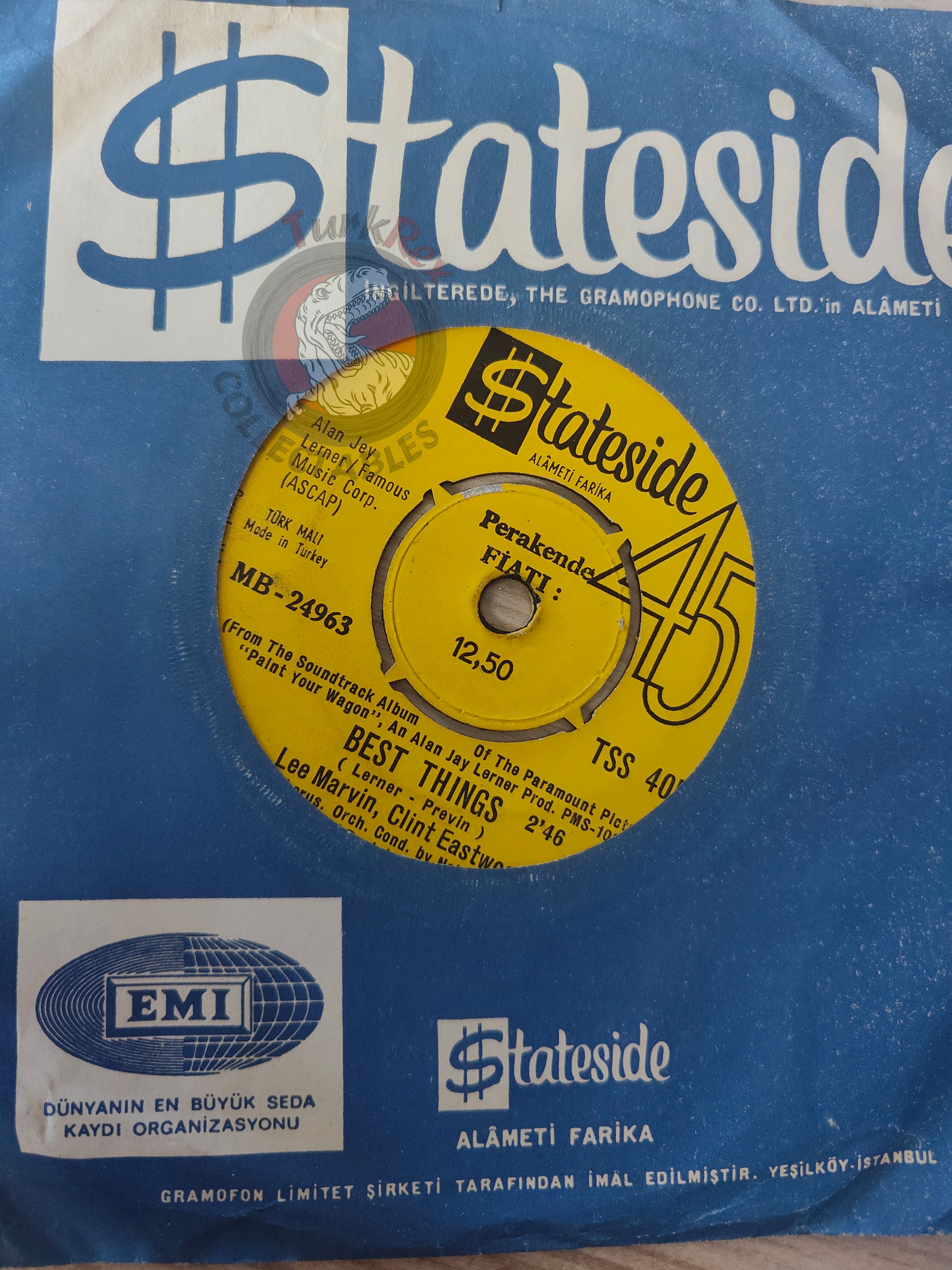 Lee Marvin & Clint Eastwood – Best Things 7" Turkish Pressing Vinyl Turkey Edition