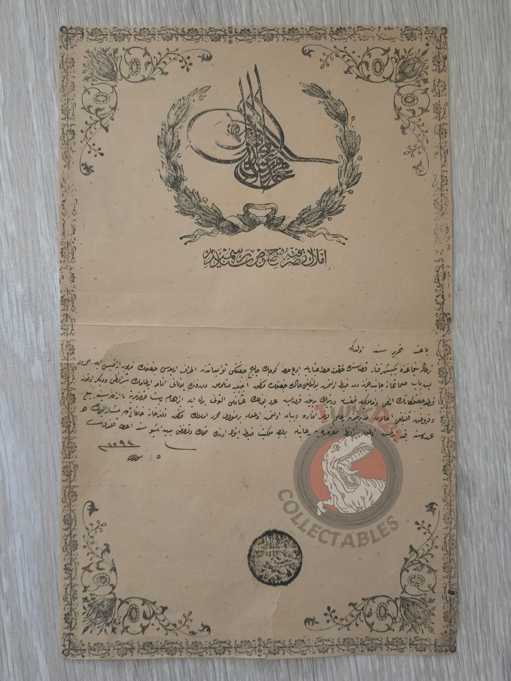 Ottoman 1876 Land Deed Larissa Greece Farm Estate Title Deed Balkans
