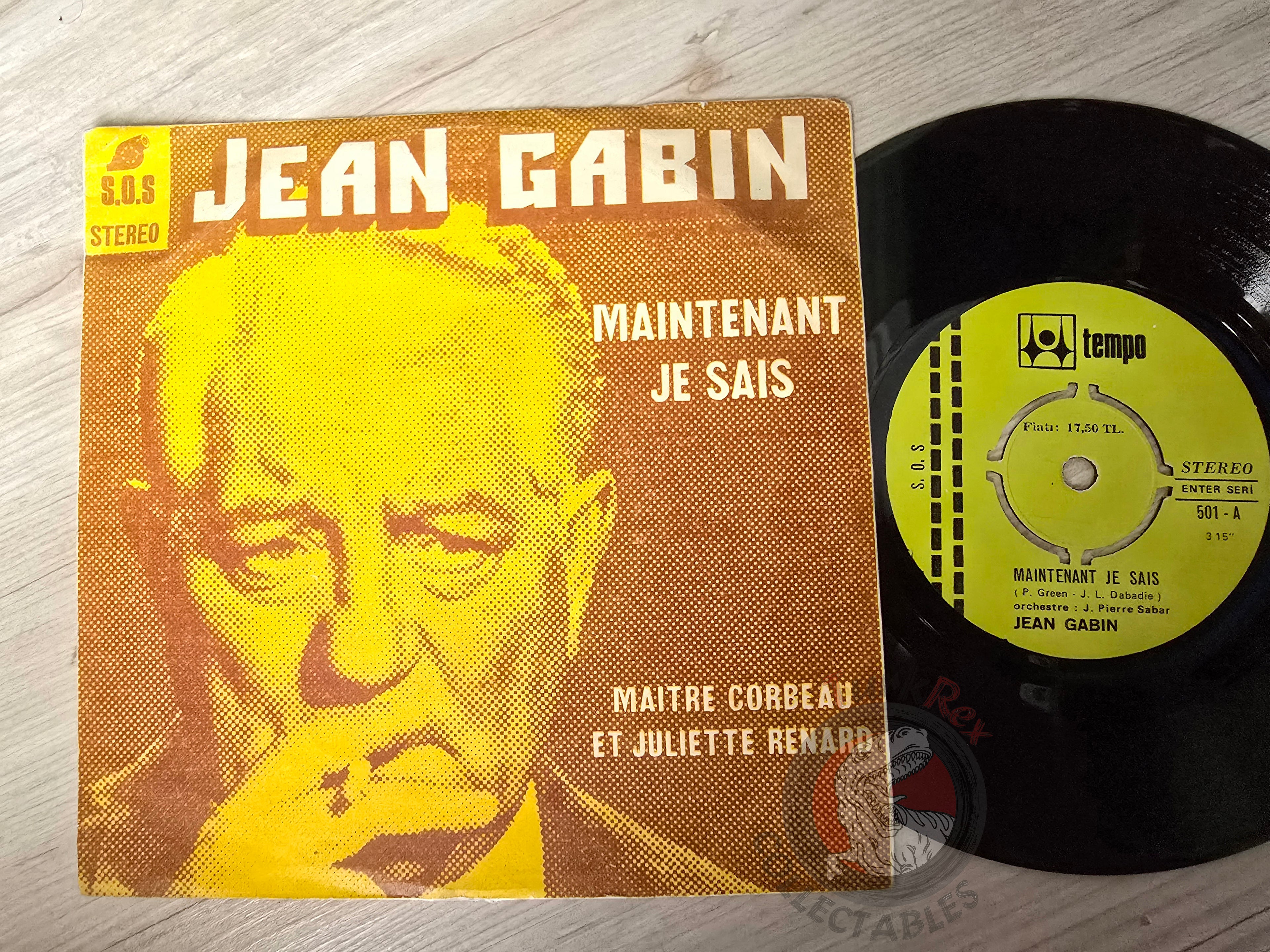 Jean Gabin – Maintenant Je Sais 7" Turkish Pressing Vinyl Turkey Edition