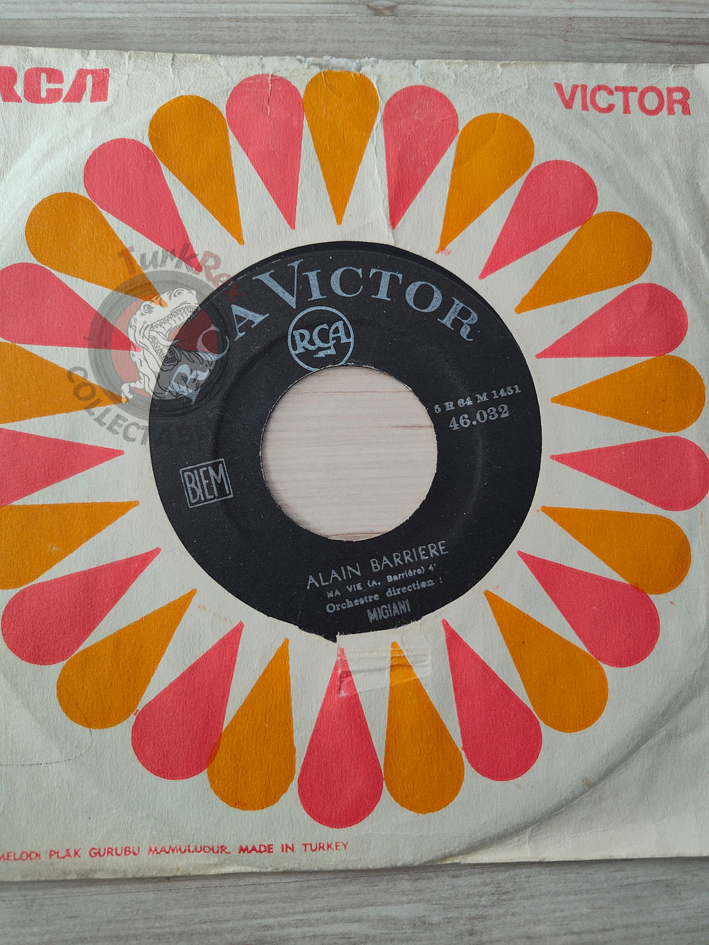 Alain Barrière – Ma Vie / Un Eté 7" Turkish Pressing Vinyl Turkey Edition