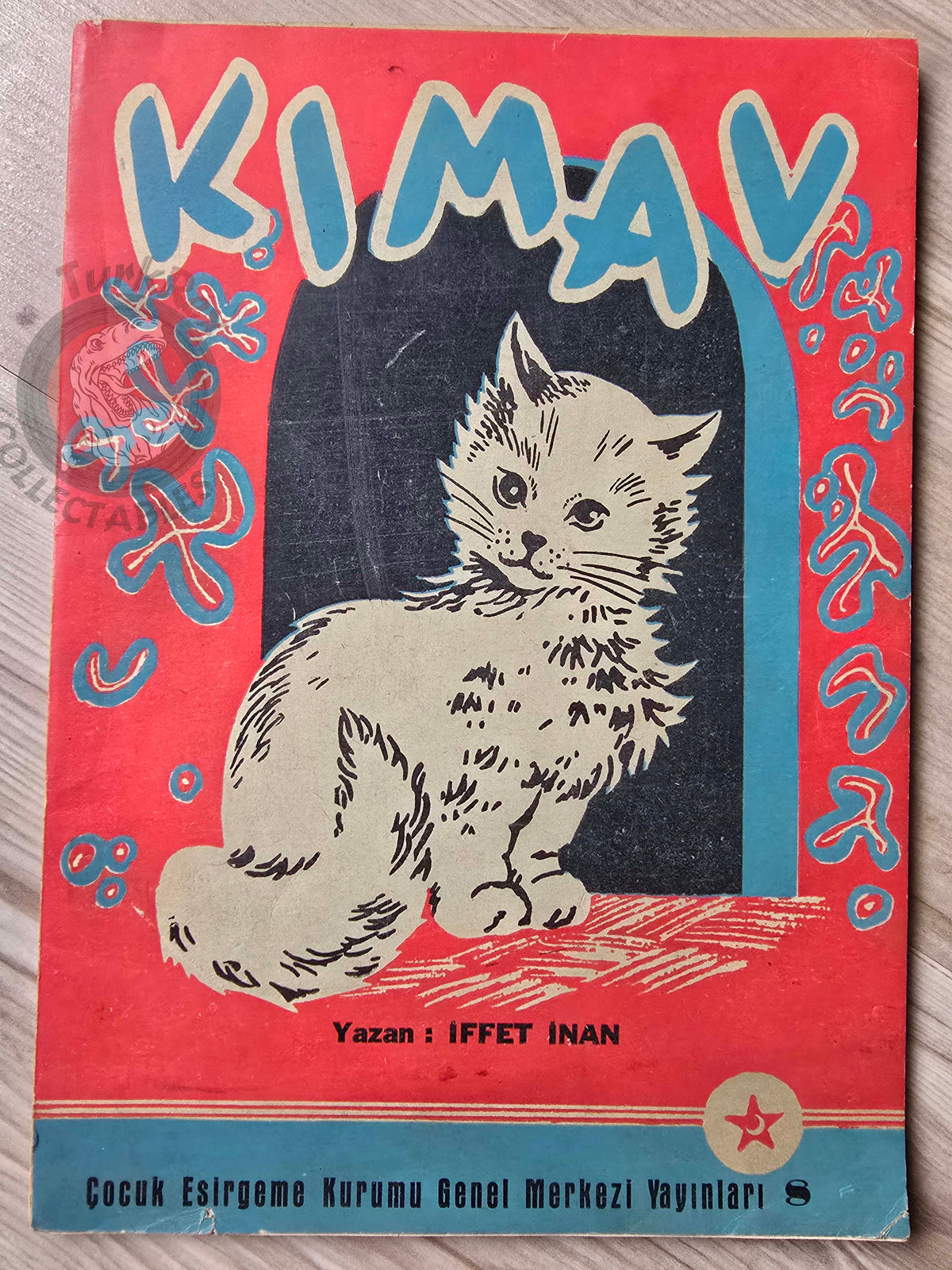 İffet İnan – Kımav 1956 Turkish Book Turkey Illustrated Cat