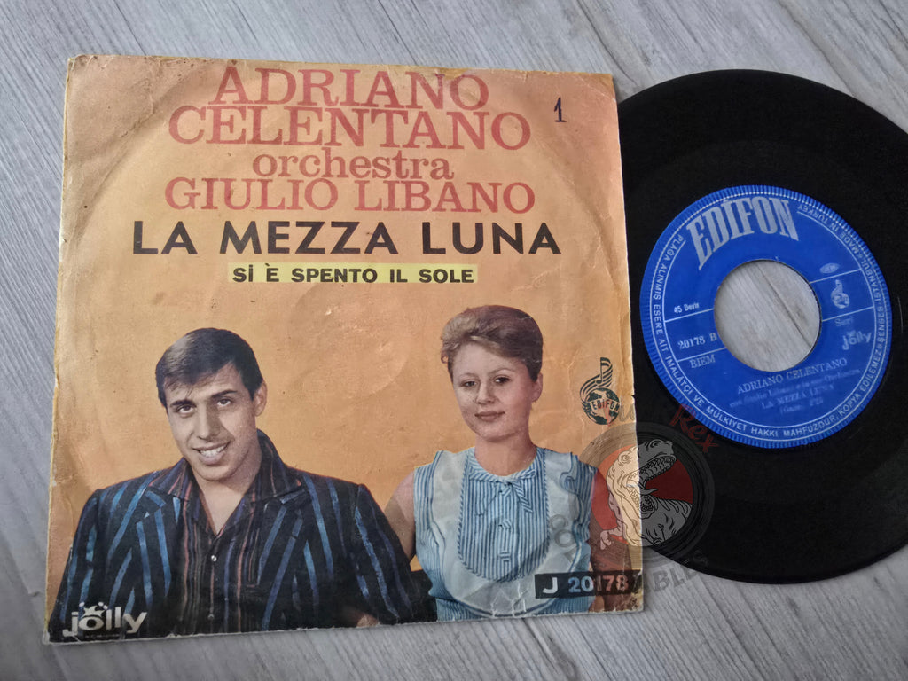 Adriano Celentano –  Si È Spento Il Sole 7" Turkish Pressing Vinyl Turkey Edition Sanremo