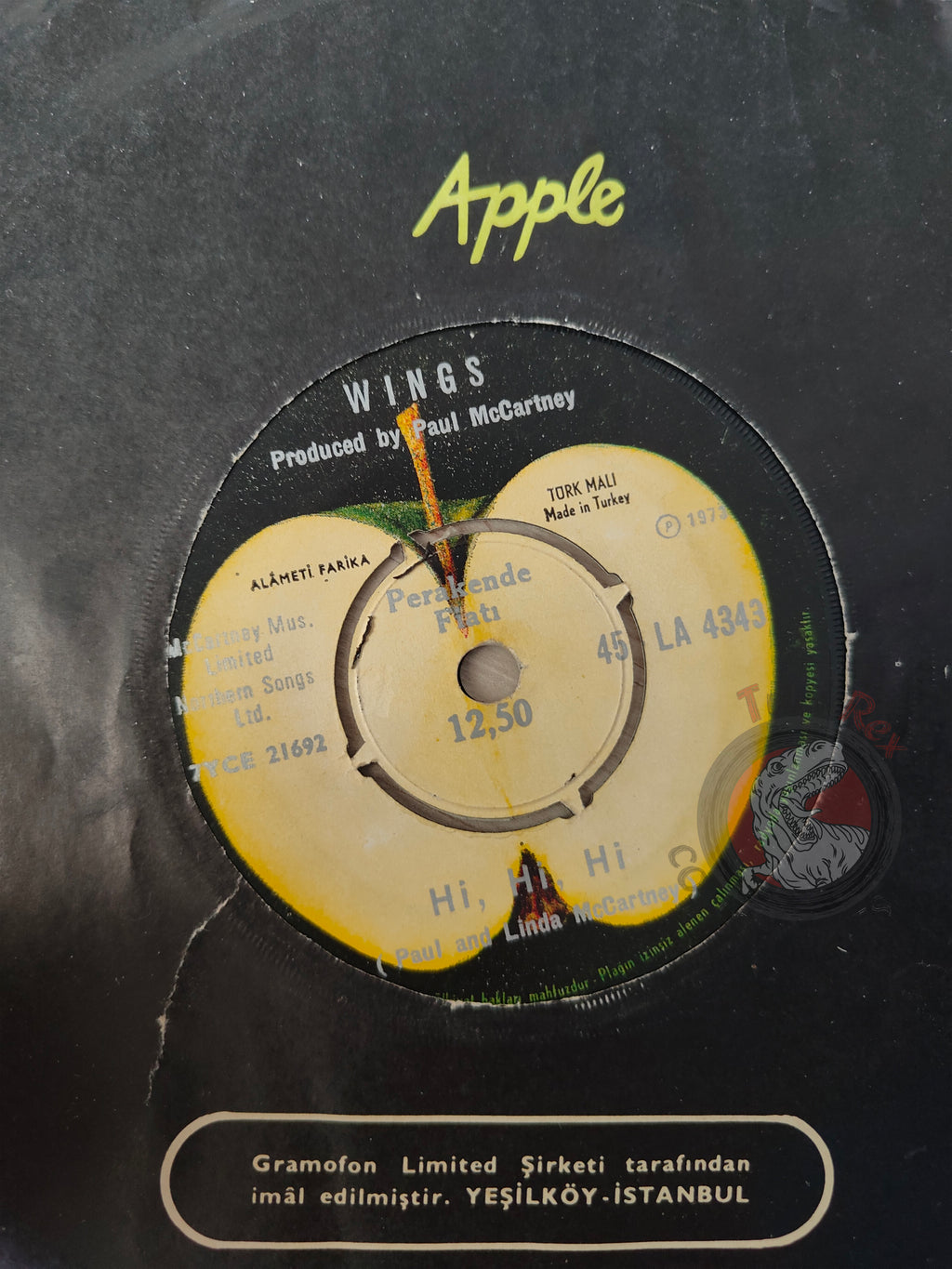 Wings – Hi, Hi, Hi / C Moon 7" Turkish Pressing Vinyl Turkey Edition 2