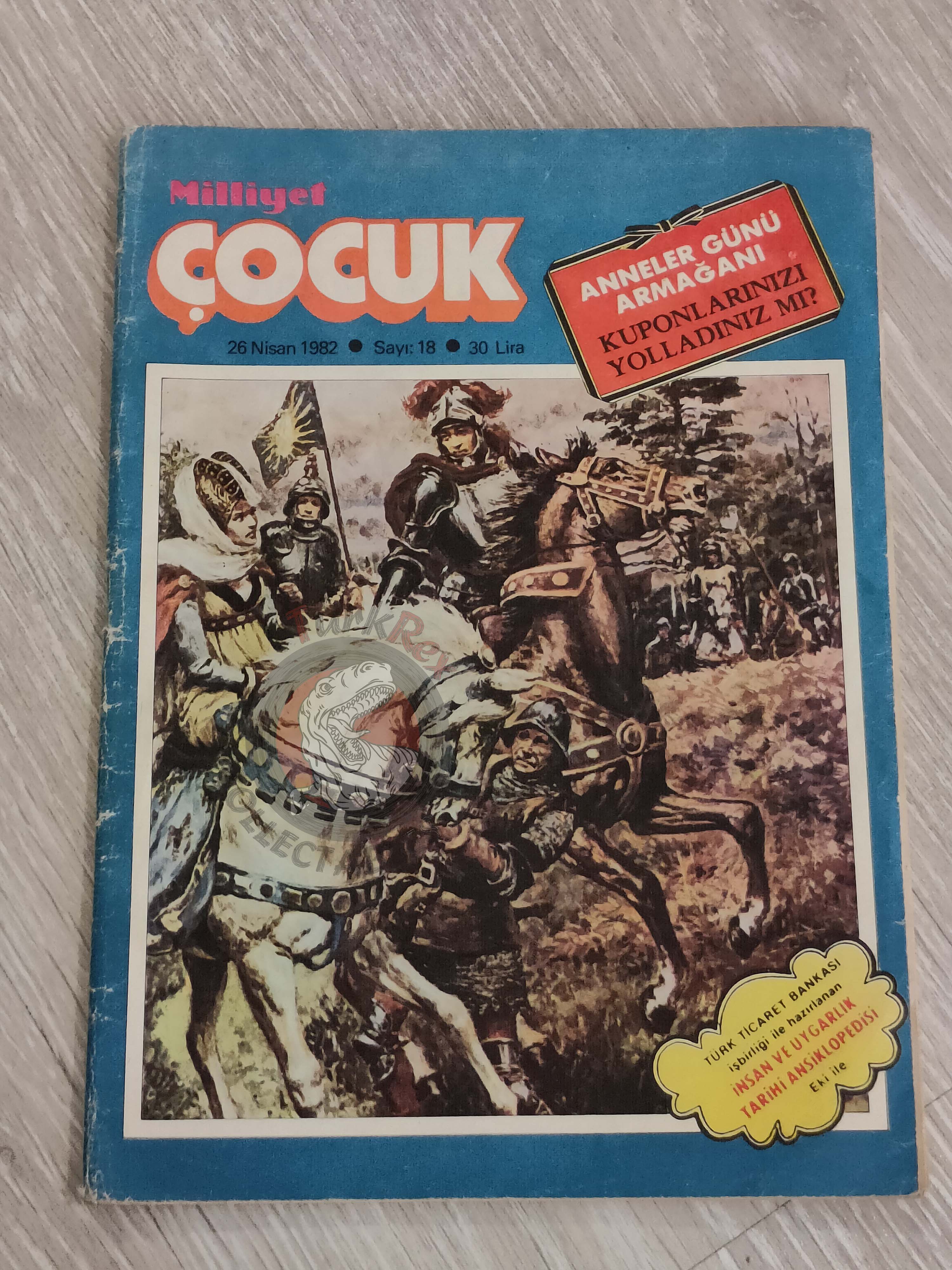 Milliyet Çocuk #18 1982 Turkish Comic Turkey The Famous Five Bernard Prince Tarzan Stefi