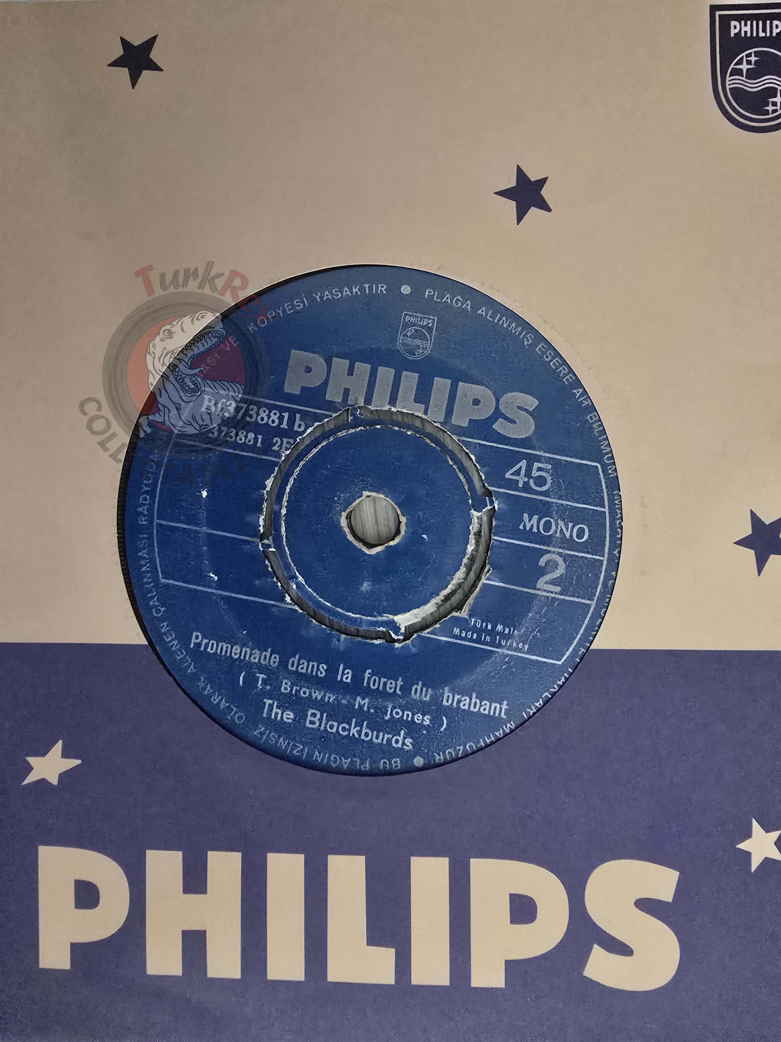 Johnny Hallyday Avec The Blackburds – Noir C'est Noir 7" Turkish Pressing Vinyl Turkey Edition