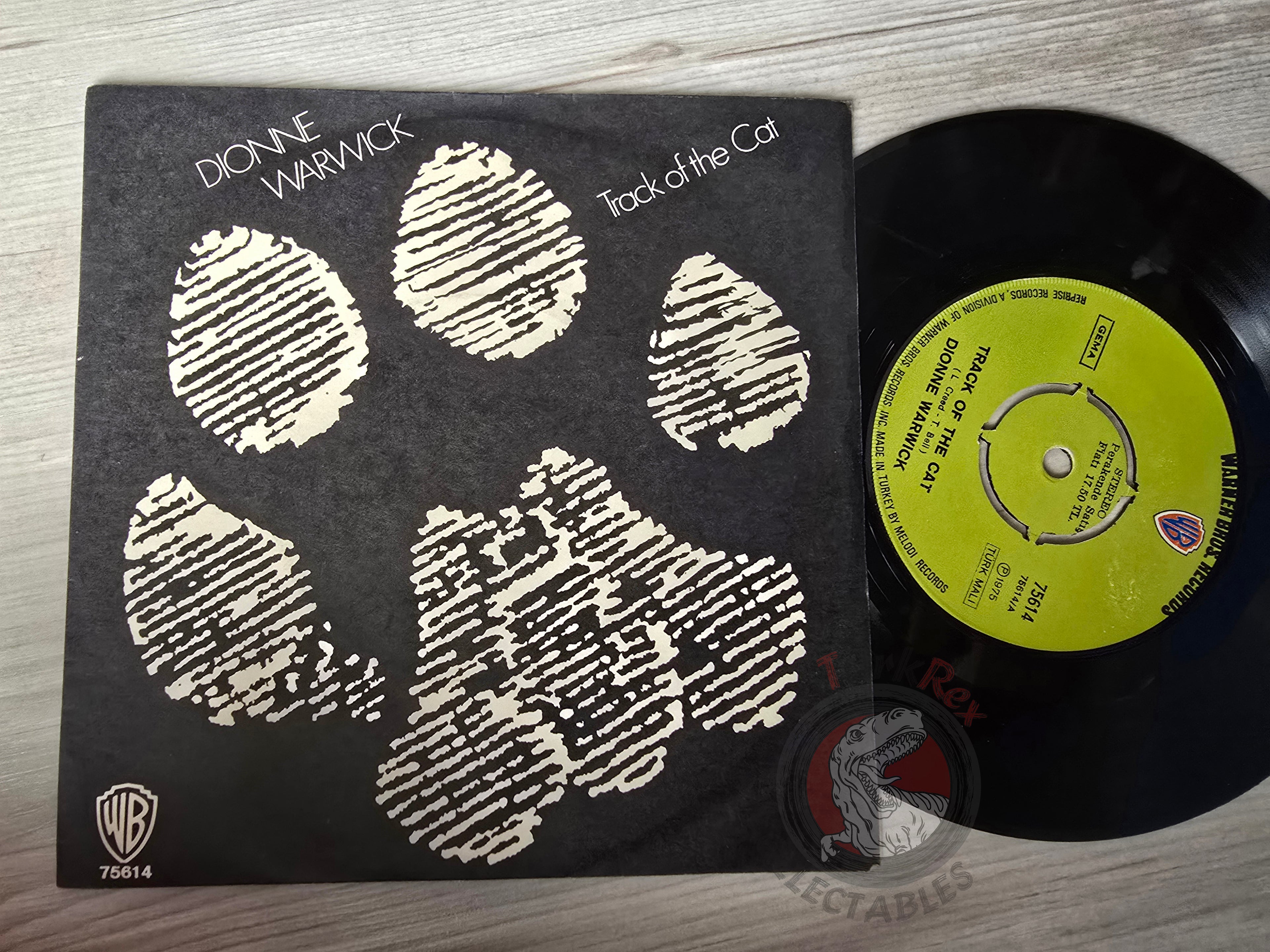Dionne Warwick – Track Of The Cat 7" Turkish Pressing Vinyl Turkey Edition Promo