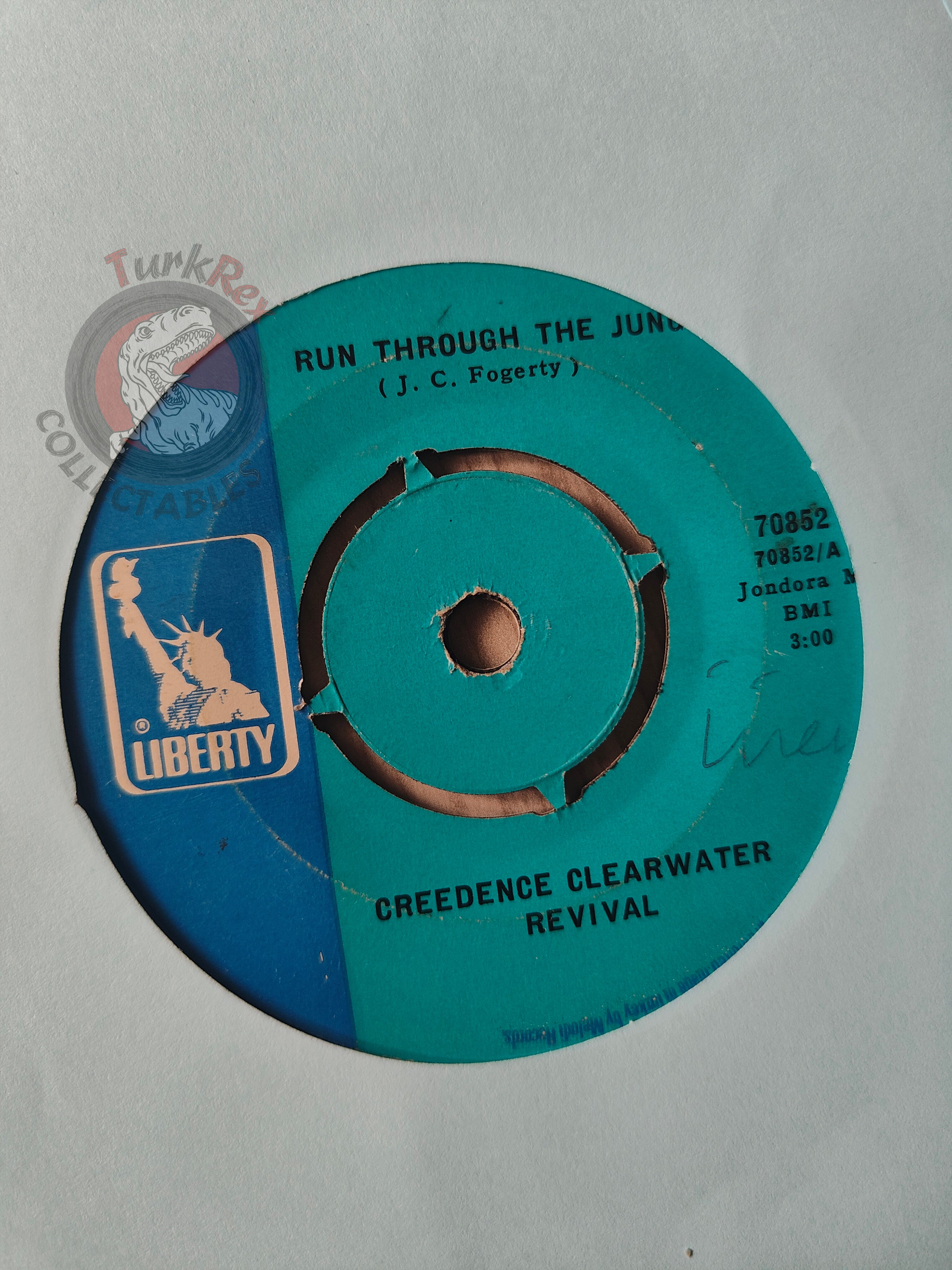 Creedence Clearwater Revival – Run Through The Jungle 7" Turkish Pressing Vinyl Turkey Edition