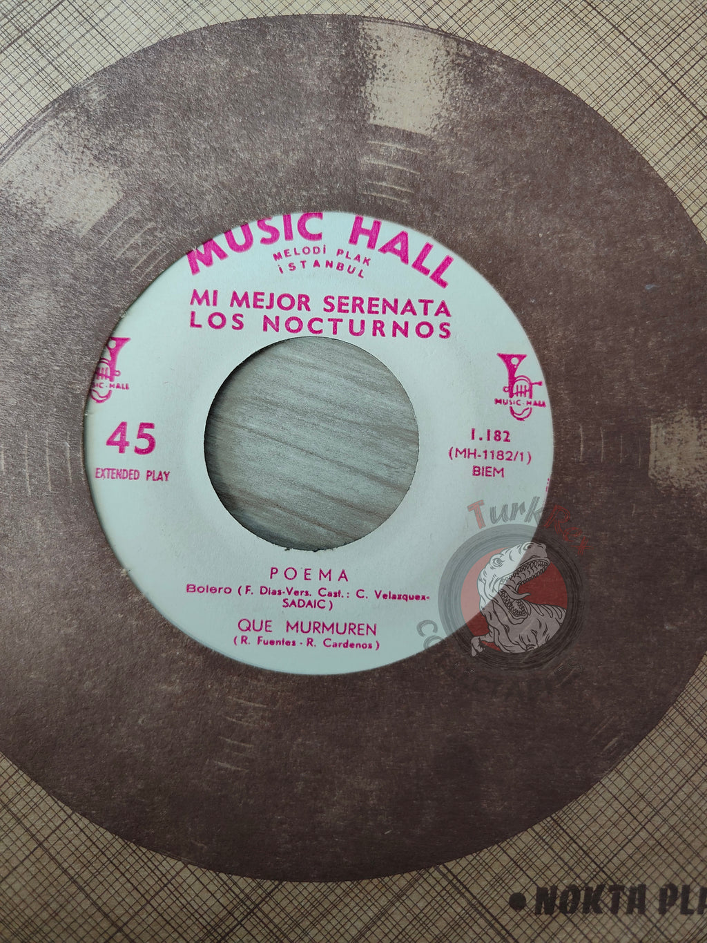 Los Nocturnos Con Mara Lua – Mil Besos	/ De Rodillas 7" Turkish Pressing Vinyl Turkey Edition