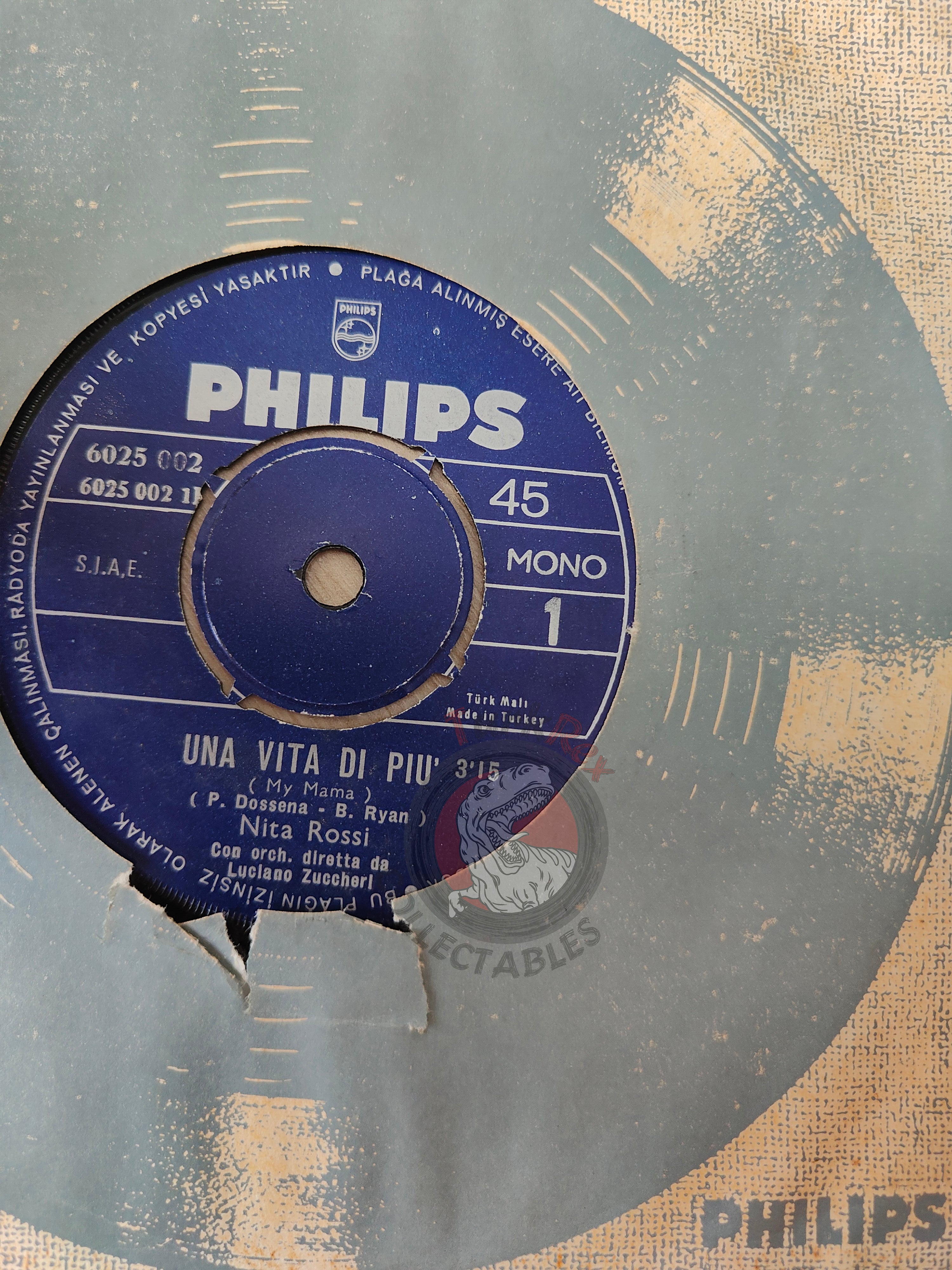 Nita Rossi – Una Vita Di Piu 7" Turkish Pressing Vinyl Turkey Edition