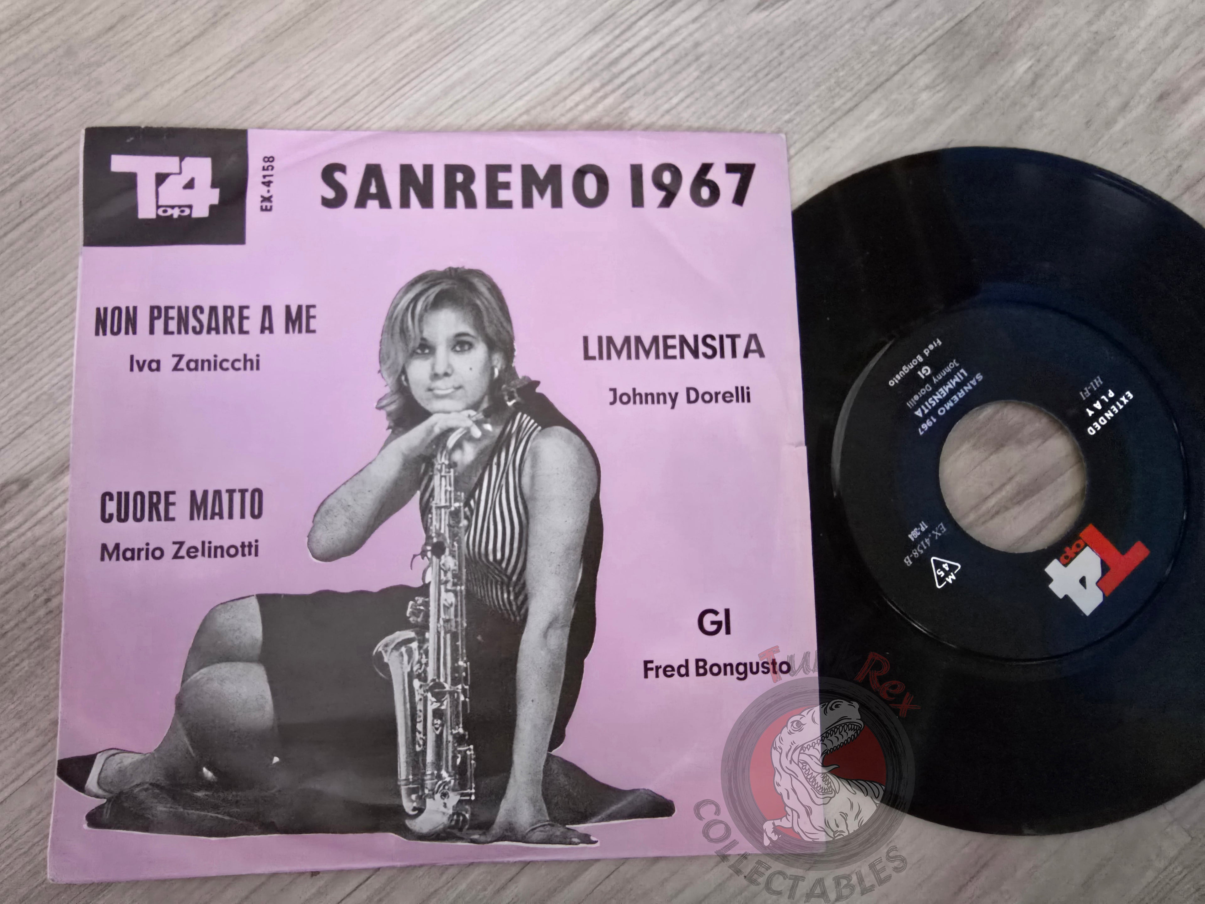 Sanremo 1967 -  Iva Zanicchi / Mario Zelinotti / Johnny Dorelli / Fred Bongusto 7" Iran Pressing Vinyl Iranian Edition