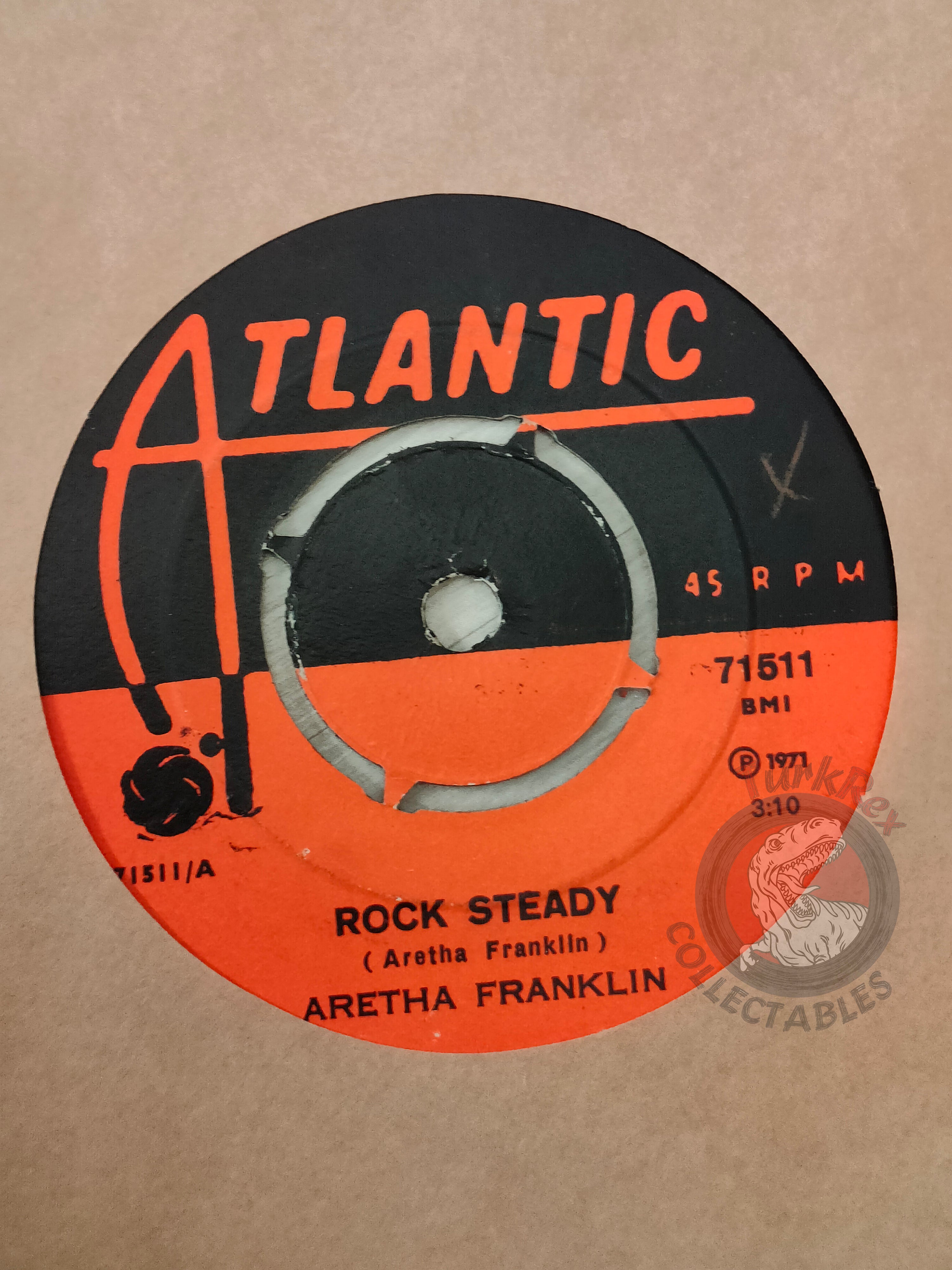 Aretha Franklin – Rock Steady 7" Turkish Pressing Vinyl Turkey Edition 2