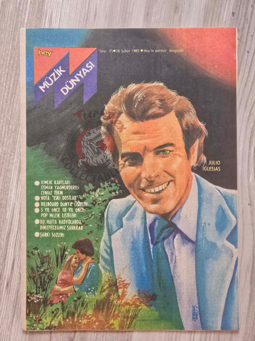 Hey Music World 1983 Julio Iglesias Turkish Mag Turkey Neil Young Ray Charles Hagar the Horrible