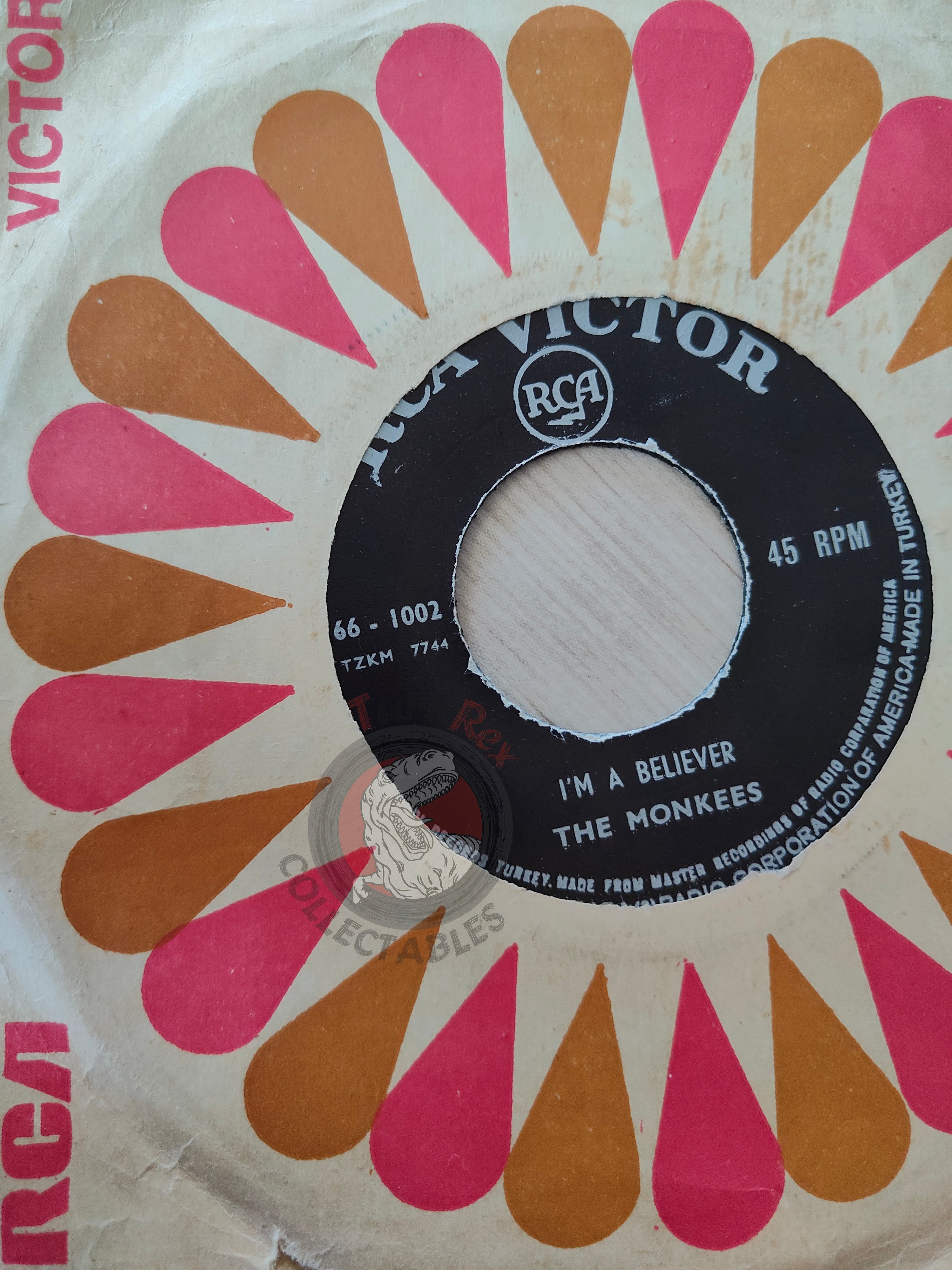 The Monkees – I'm A Believer 7" Turkish Pressing Vinyl Turkey Edition