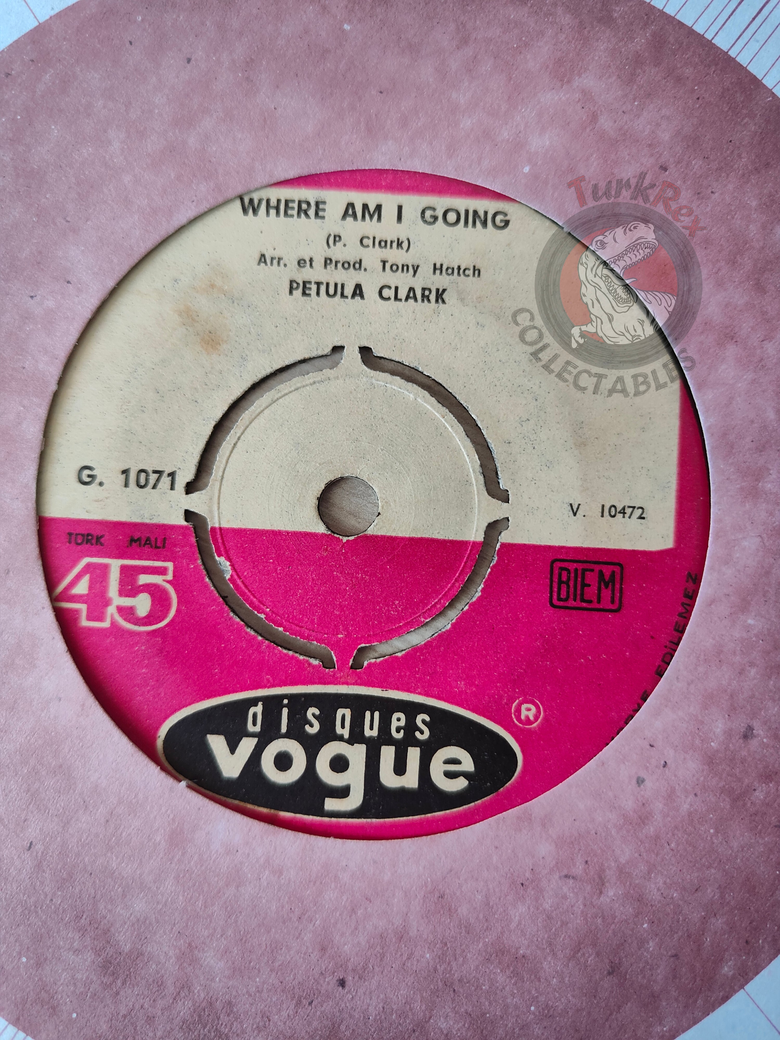 Petula Clark – My Love 7" Turkish Pressing Vinyl Turkey Edition