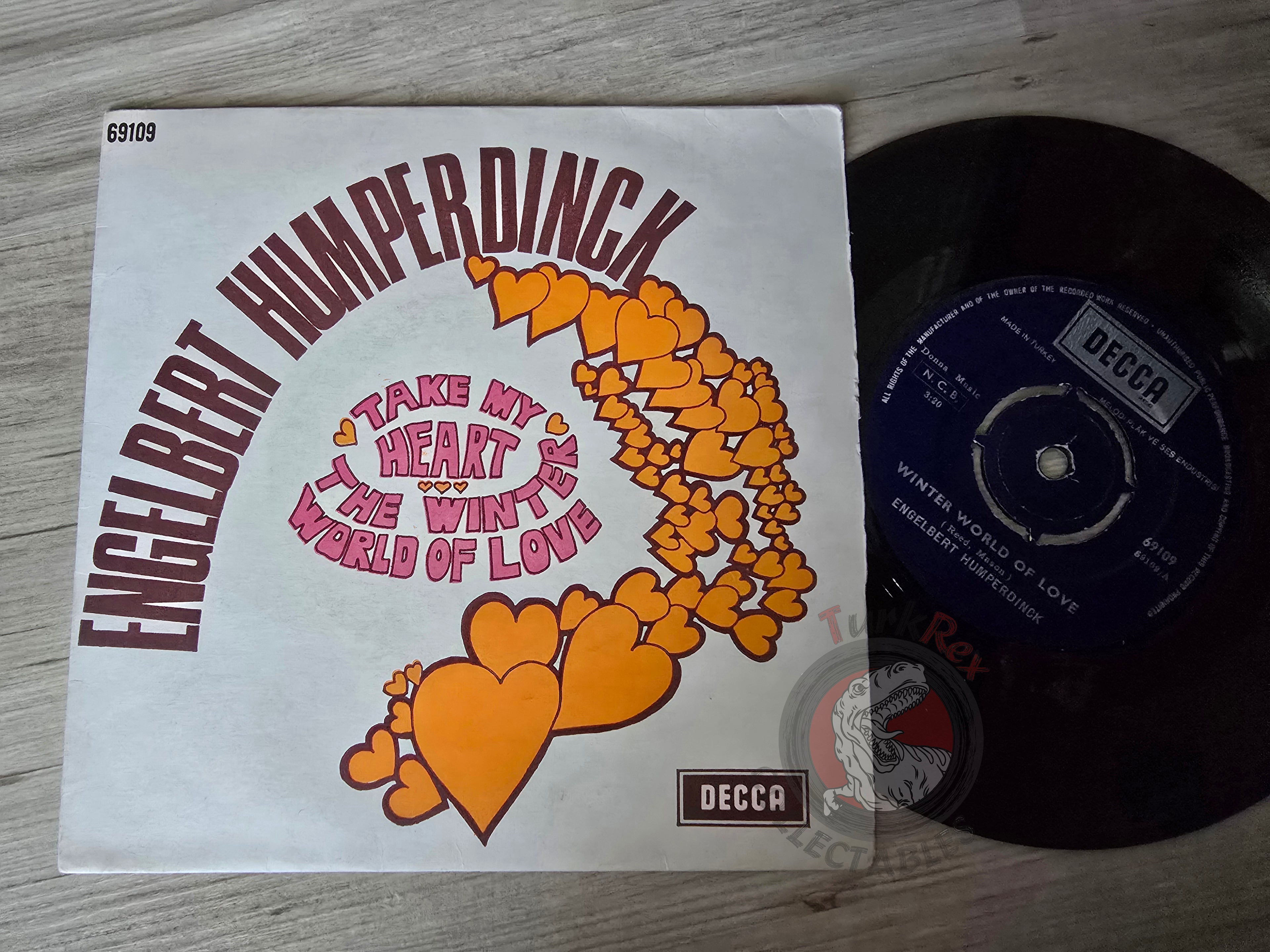 Engelbert Humperdinck – Winter World Of Love / Take My Heart 7" Turkish Pressing Vinyl Turkey Edition