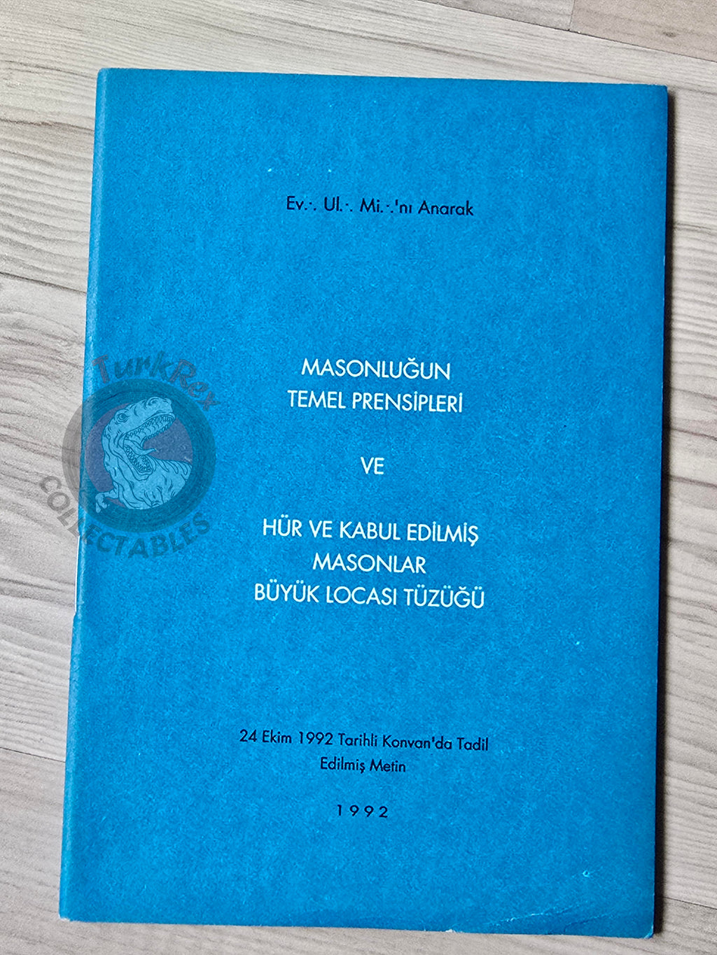 Basic Principles of Freemasonry and Constitution of the Grand Lodge 1992 Masonic Masons Turkish Turkey