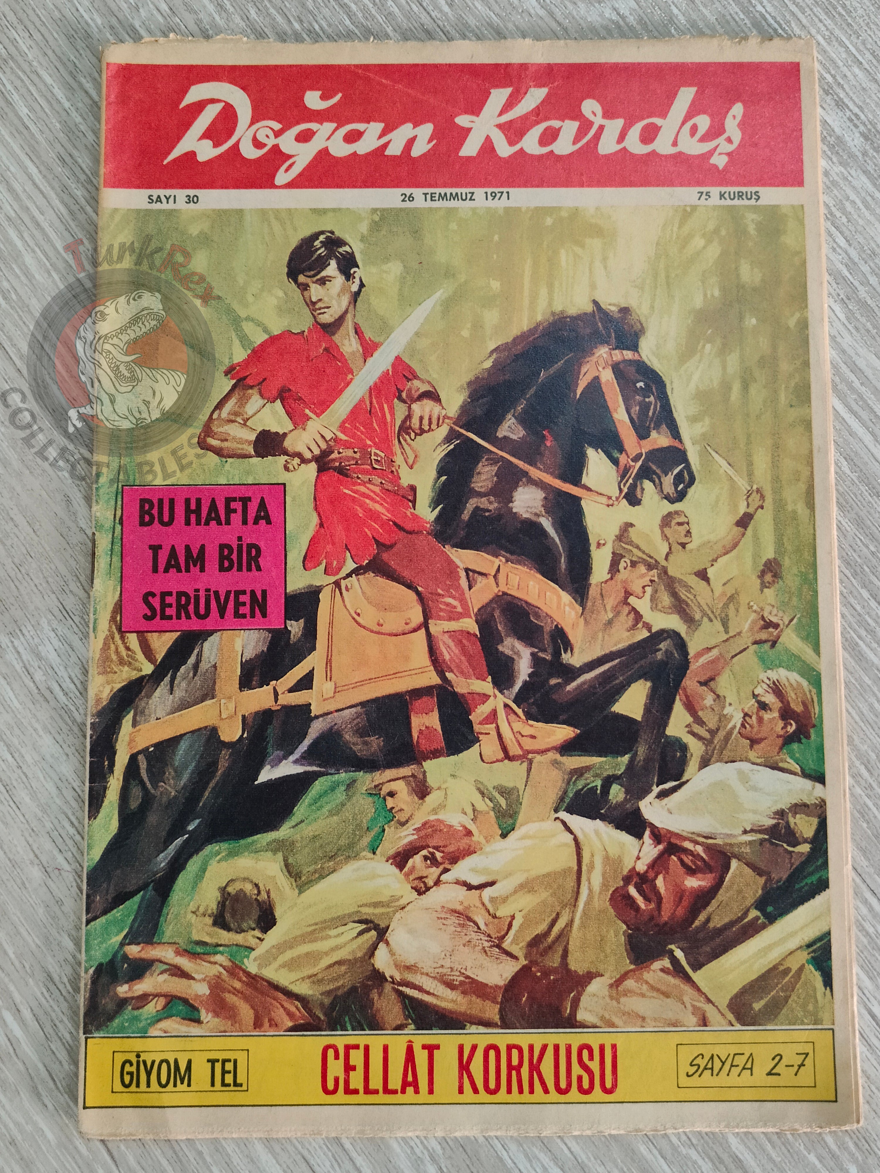 Doğan Kardeş 1971 Magazine #30 Turkish Comic Turkey William Tell Alice In Wonderland Flintstones