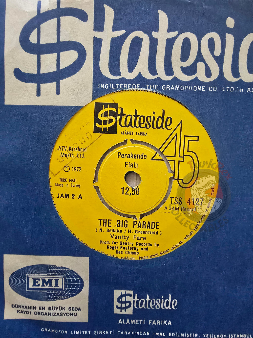 Vanity Fare – The Big Parade / Angel 7" Promo Turkish Pressing Vinyl Turkey Edition