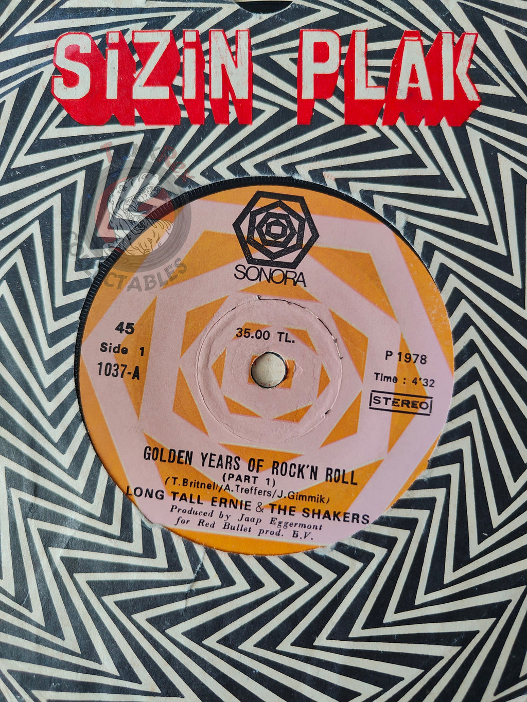 Long Tall Ernie And The Shakers – Golden Years Of Rock 'N Roll 7" Turkish Pressing Vinyl Turkey Edition 2