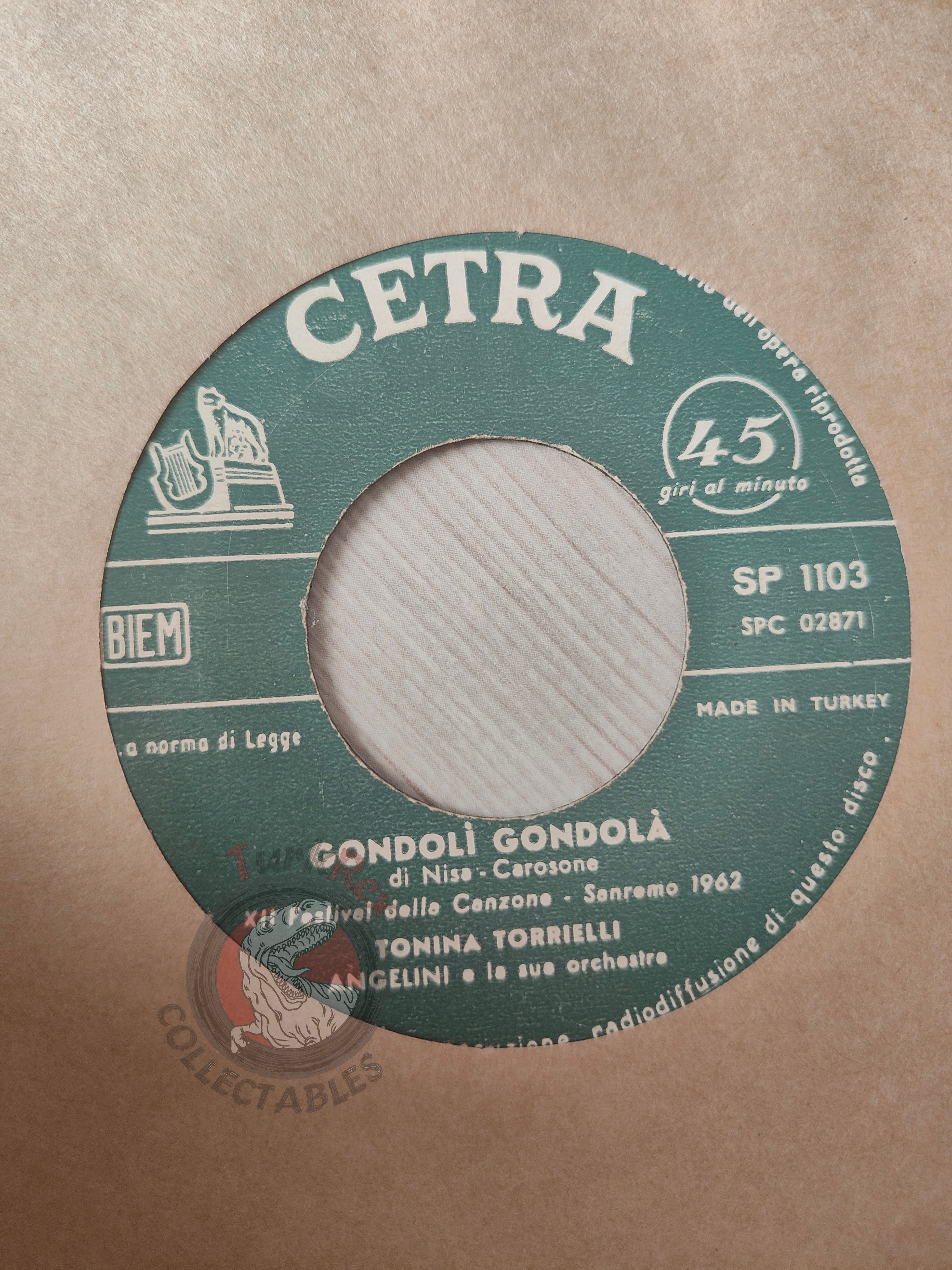 Tonina Torrielli – Aspettandoti 7" Turkish Pressing Vinyl Turkey Edition Sanremo